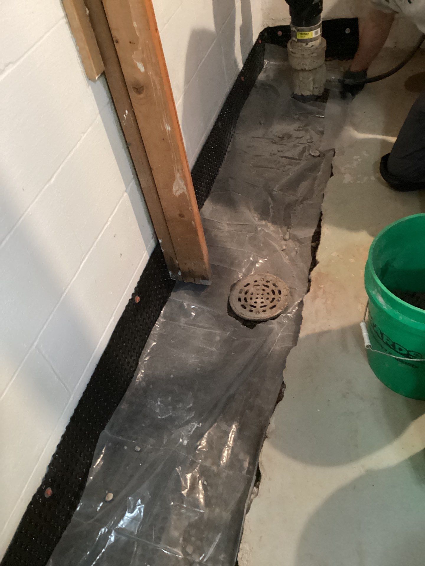 Drain tile in Woodbury by Waterproofing Northeast
