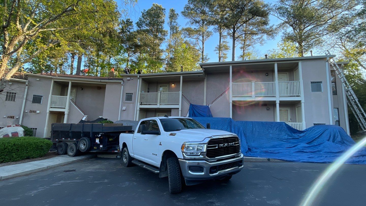 Commercial Roofing Installation using Owens Corning Autumn Brown by Inspector Roofing and Restoration