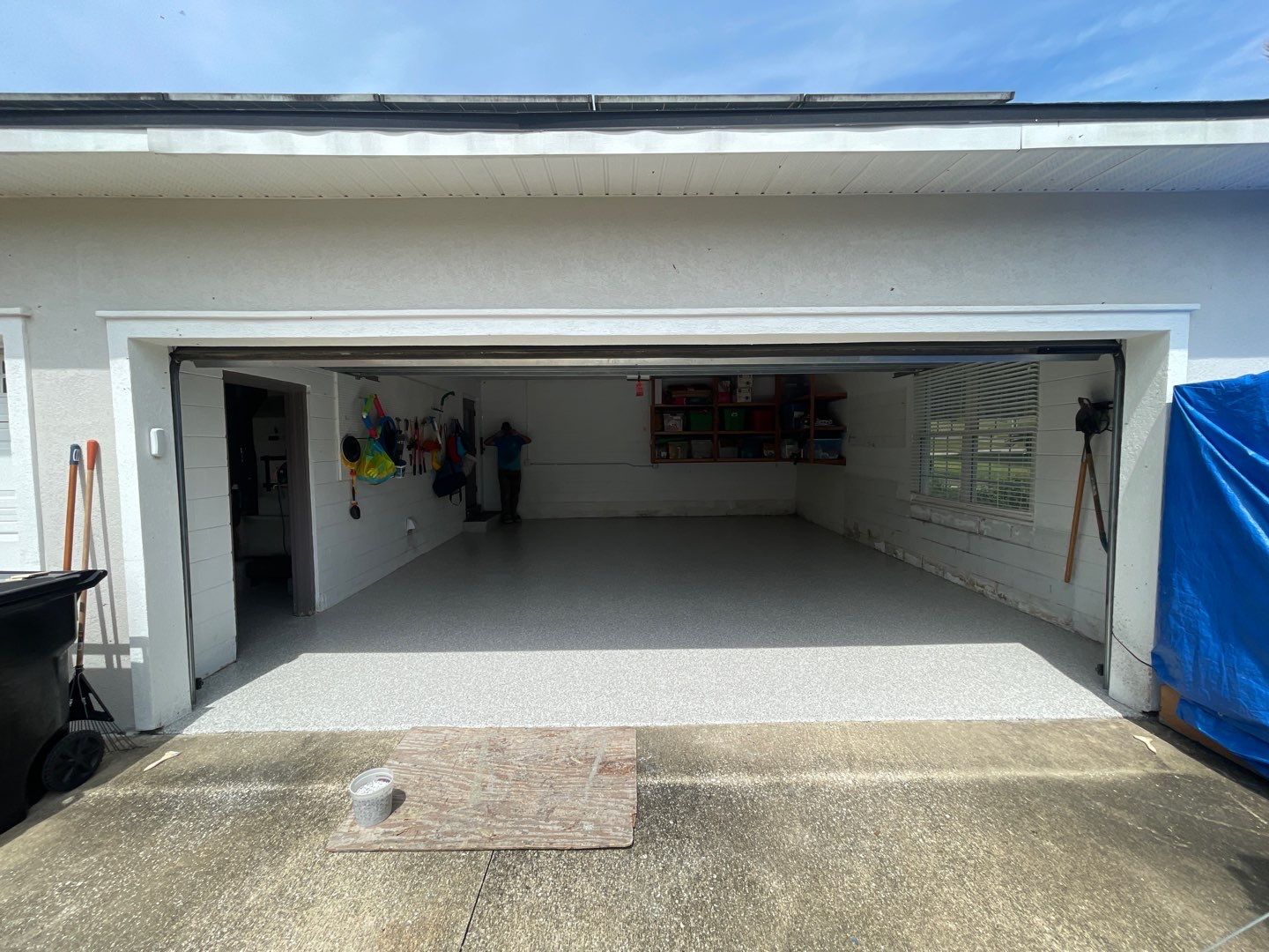 Garage with Cabinets in Gainesville, FL in Mount Everest by Cross Creek Concrete Coatings