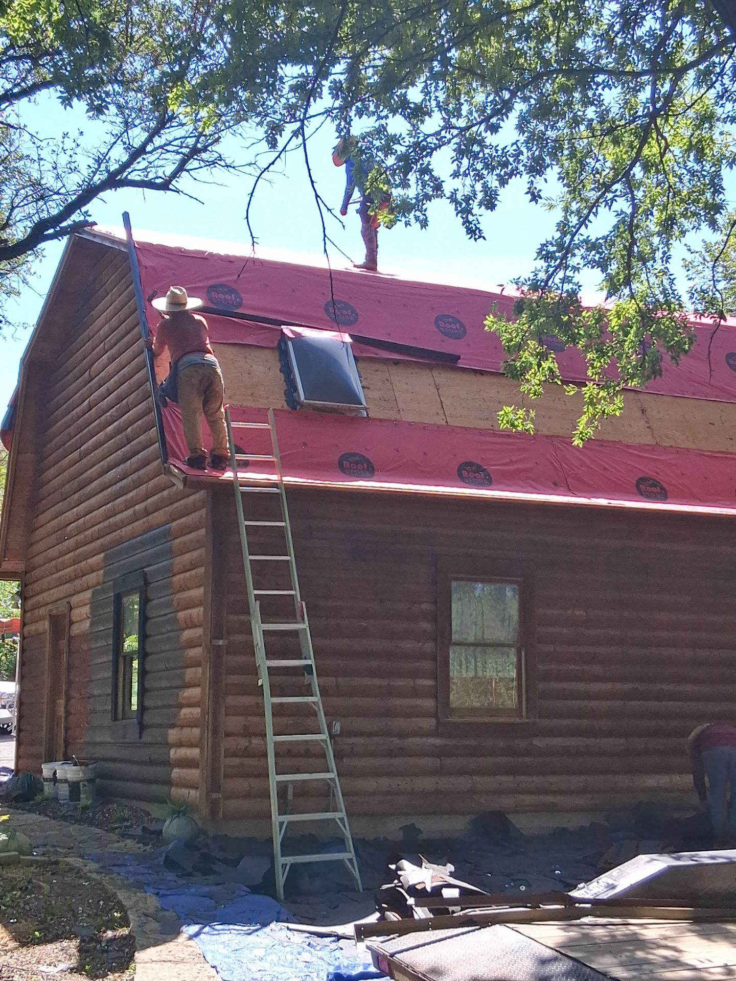 Fort Worth Log Home Roof Replacement and Gutter System Service by Performance 1 Roofing