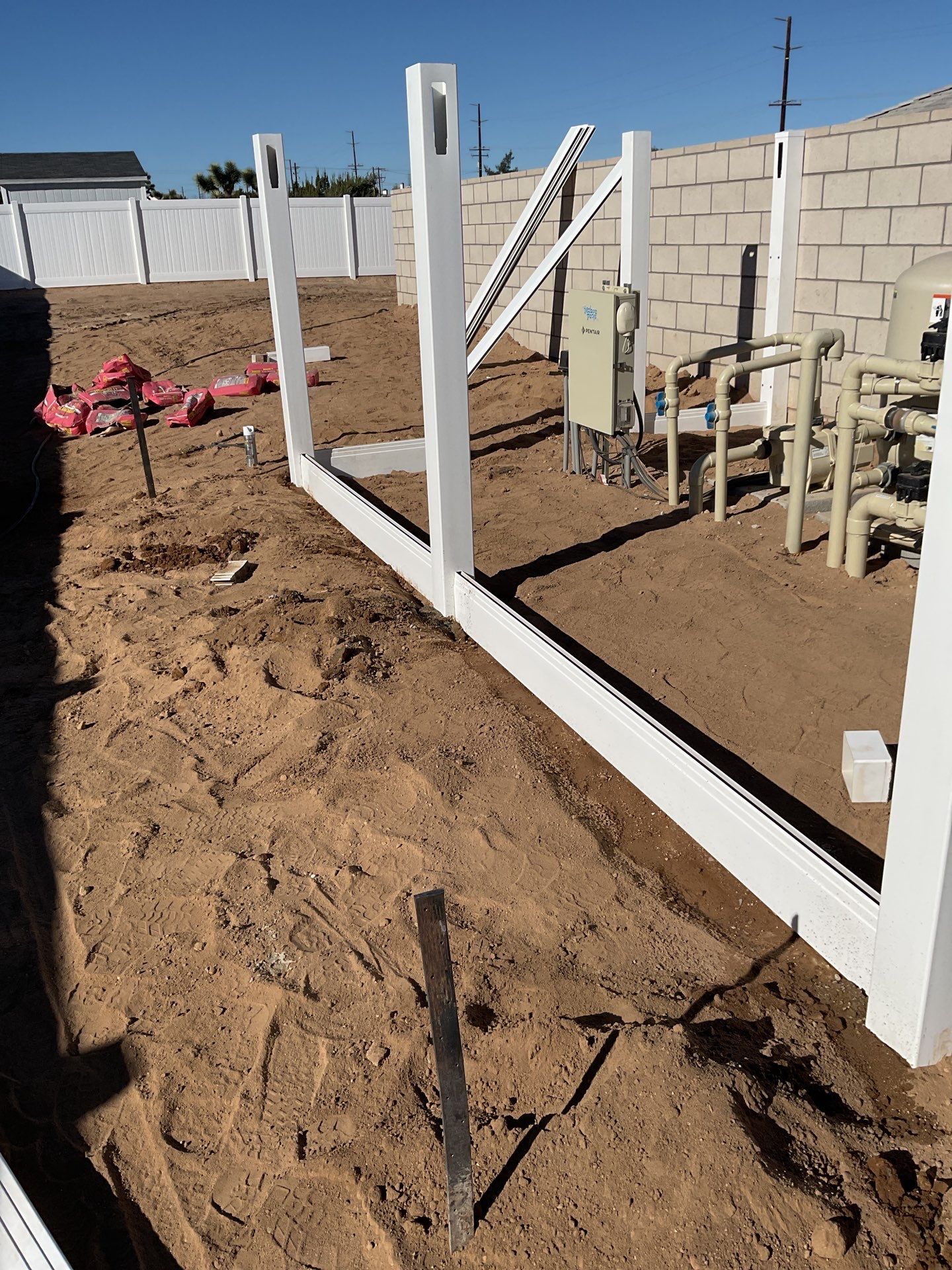 Fence Installation using Vinyl by Fence Guys Inc. 