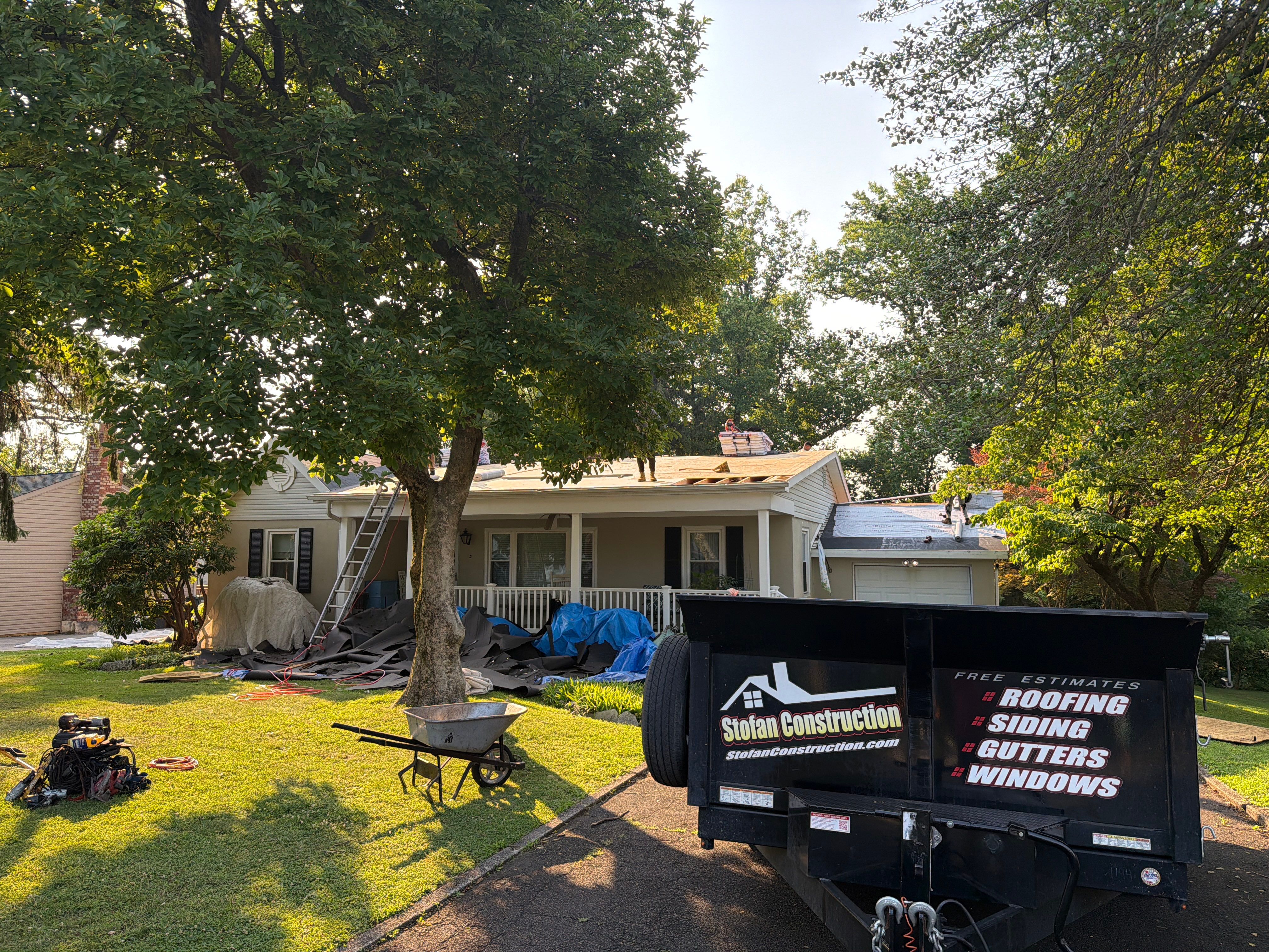 Full Residential Roof Tear-Off and Shingle Installation in Trevose by Stofan Construction LLC