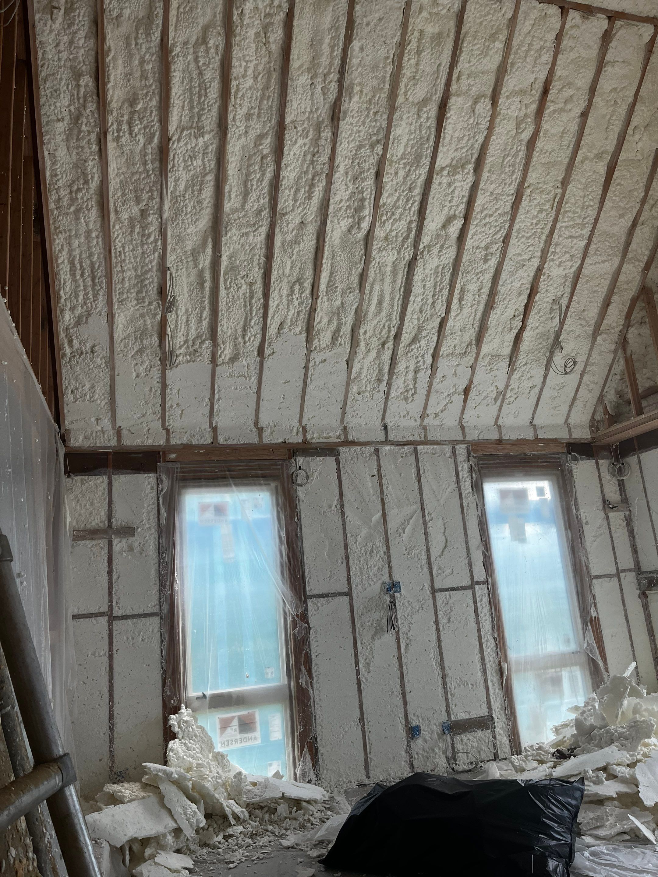 New Home Construction using open cell spray foam by NYS Foam & Energy