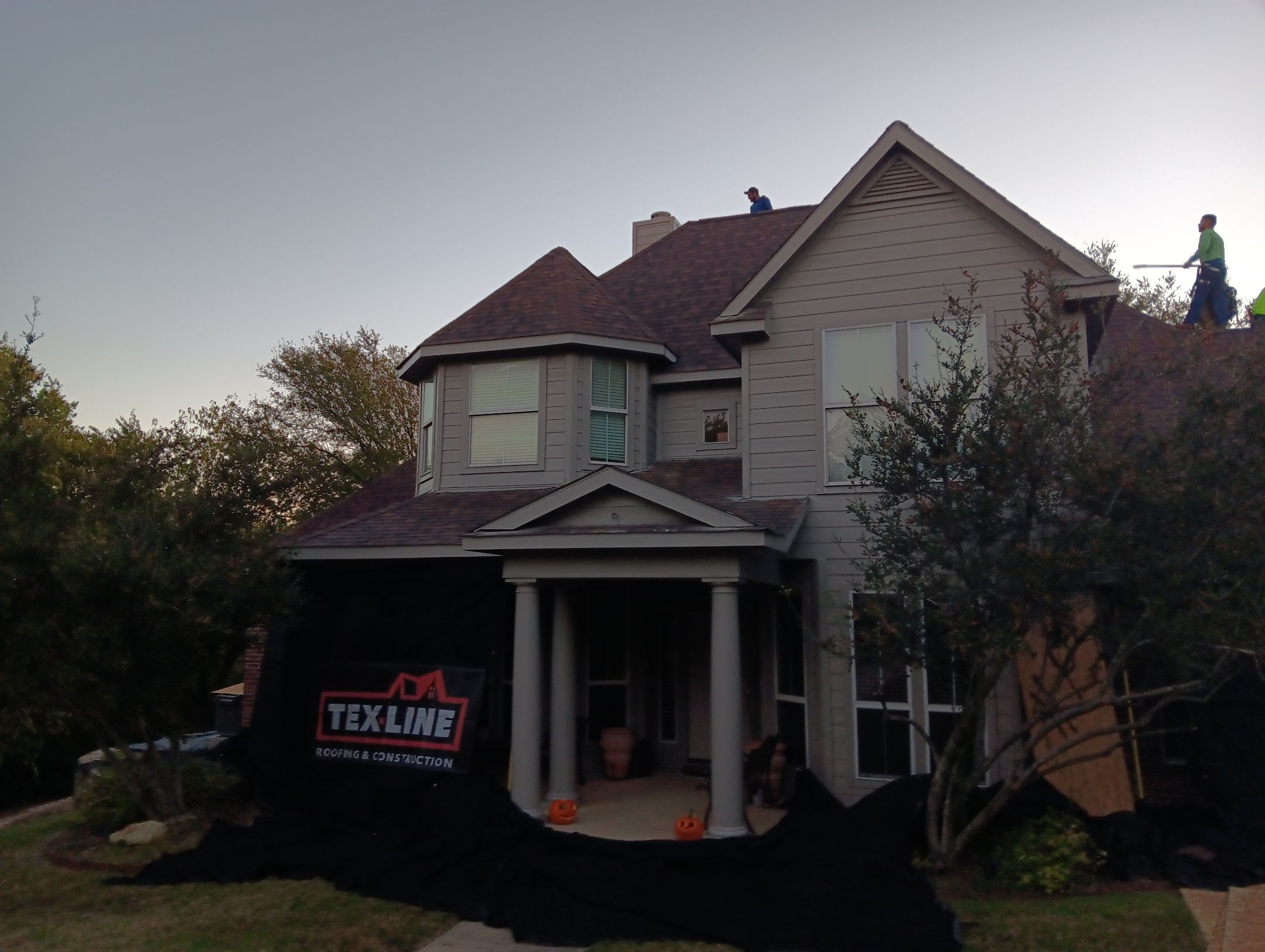 Insurance Claim Roof Paint and Gutters by Tex-Line Roofing