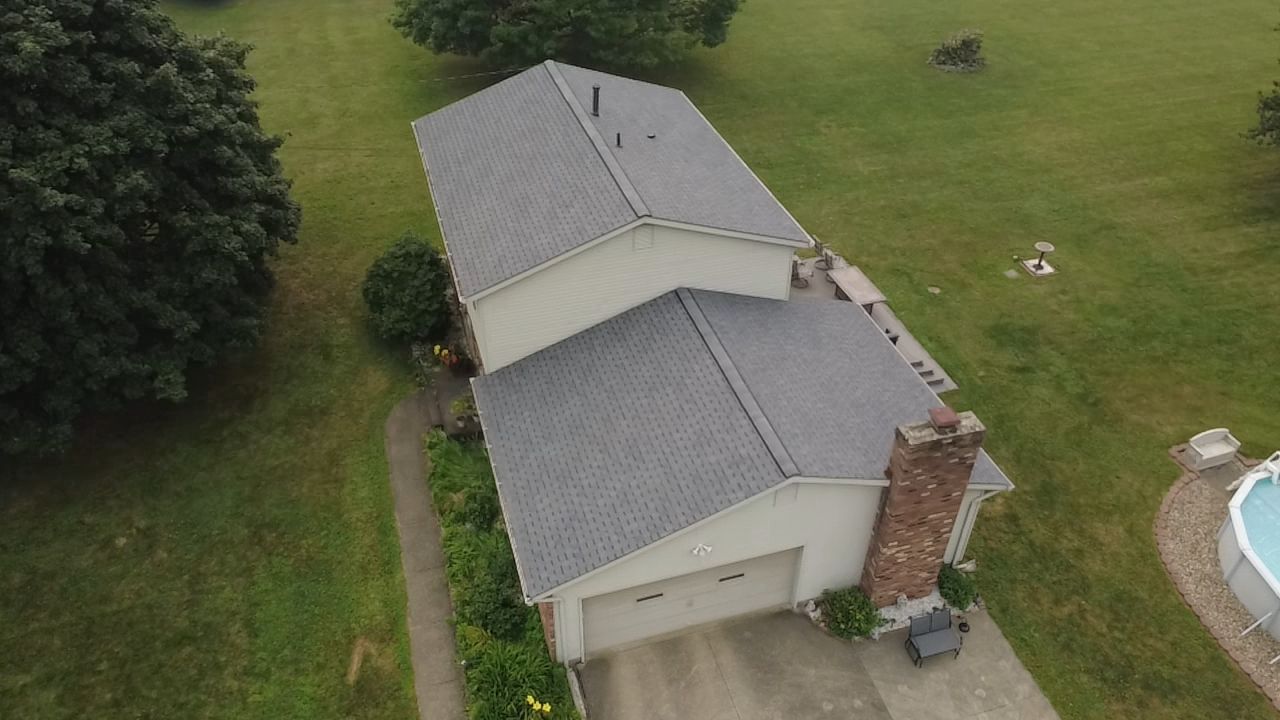 Aubrey K: Atlas Pinnacle, Color, Pewter, Drip Edge, Color, Hickory Clay by Eagle Eye Roofing