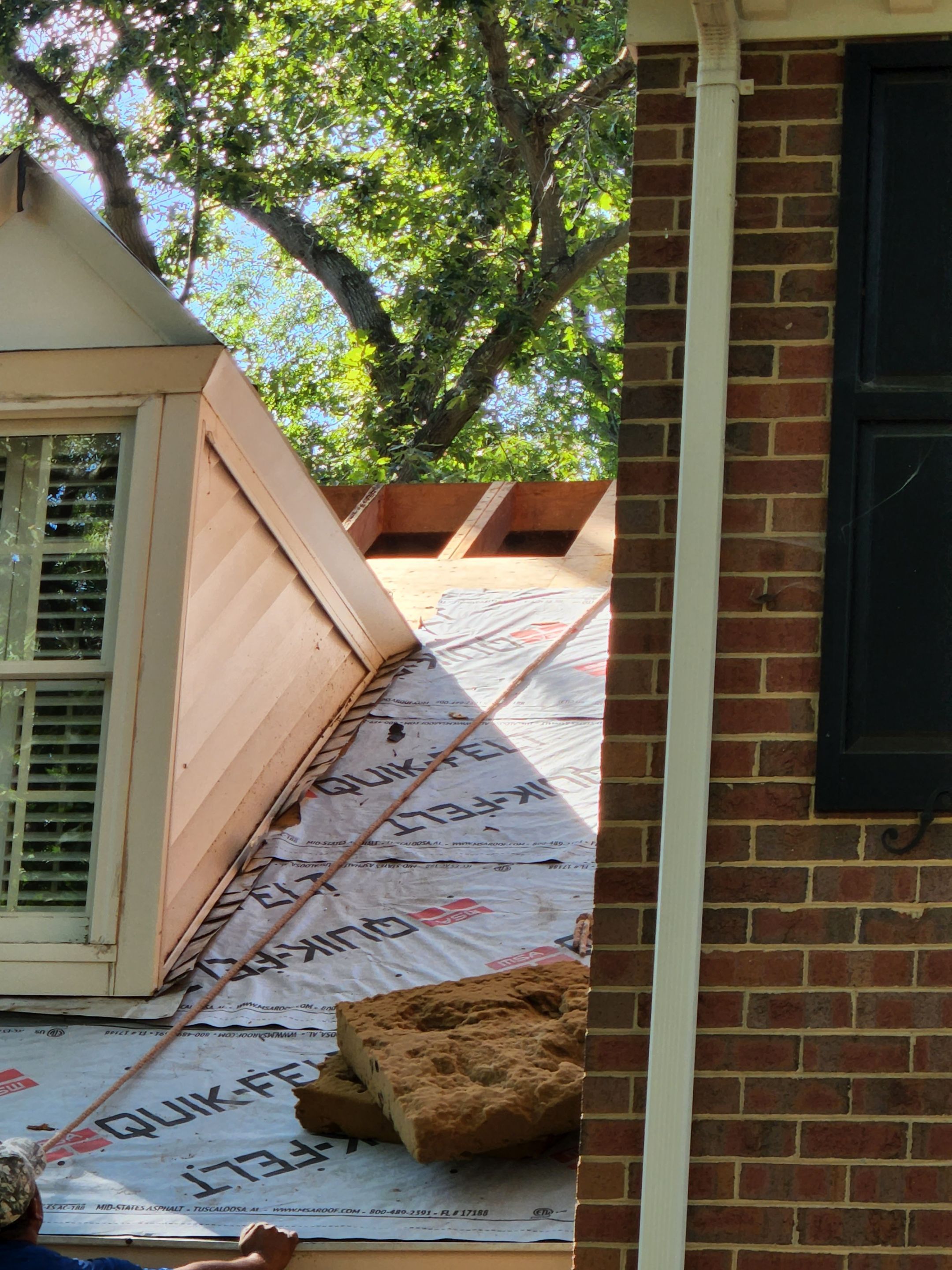 Roof Replacement using Gaf HDZ Charcoal by Just In Time Roofing and Restoration