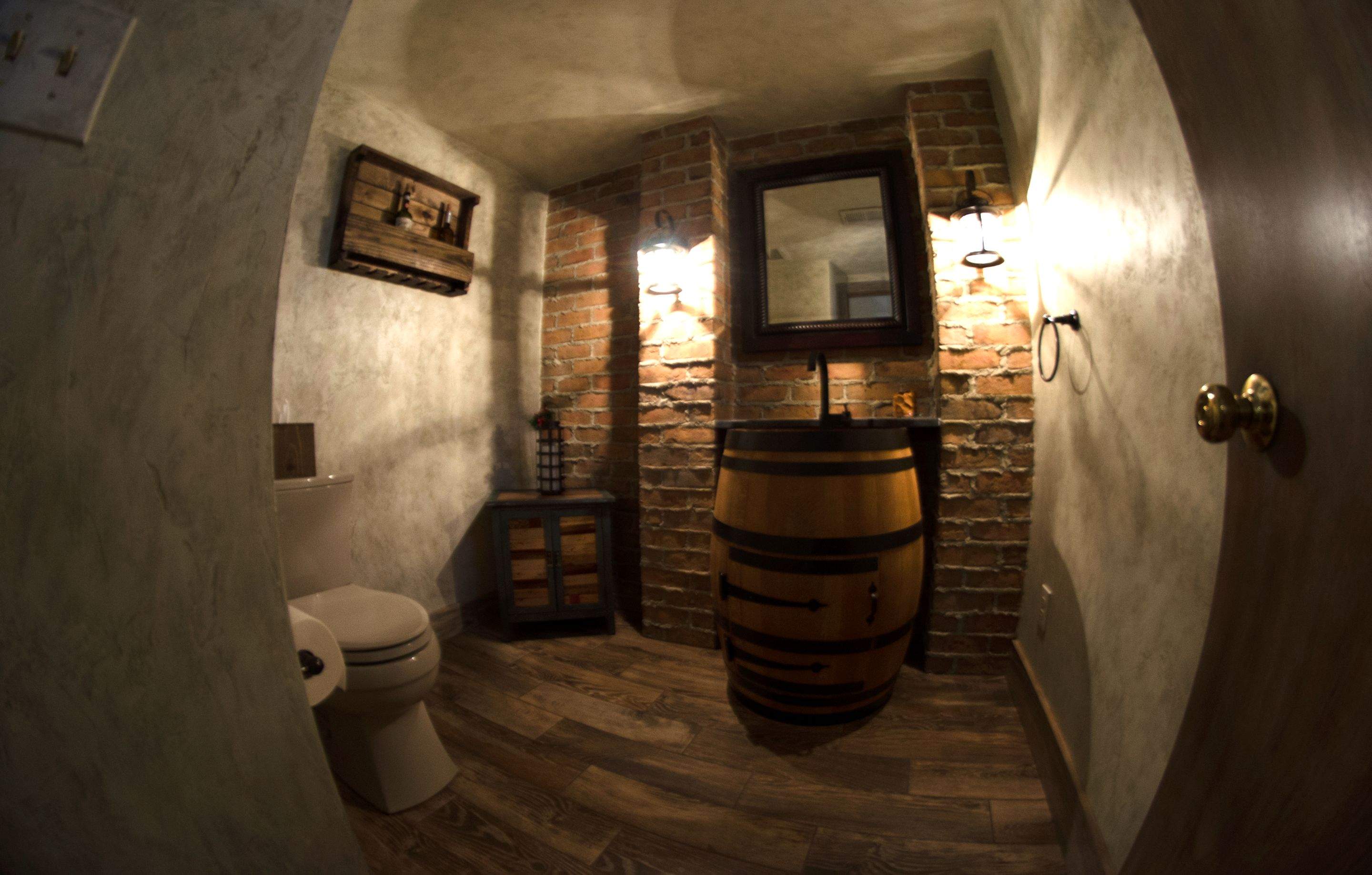 Wine Cellar Bathroom by Zengel Group