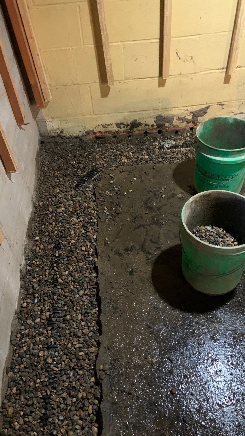 Custom Dual Sump System for Maggie by Waterproofing Northeast
