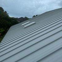 .032 Aluminum 1.5" Mechanical Seam Dove Gray by Total Roofing System The Metal Roof Experts