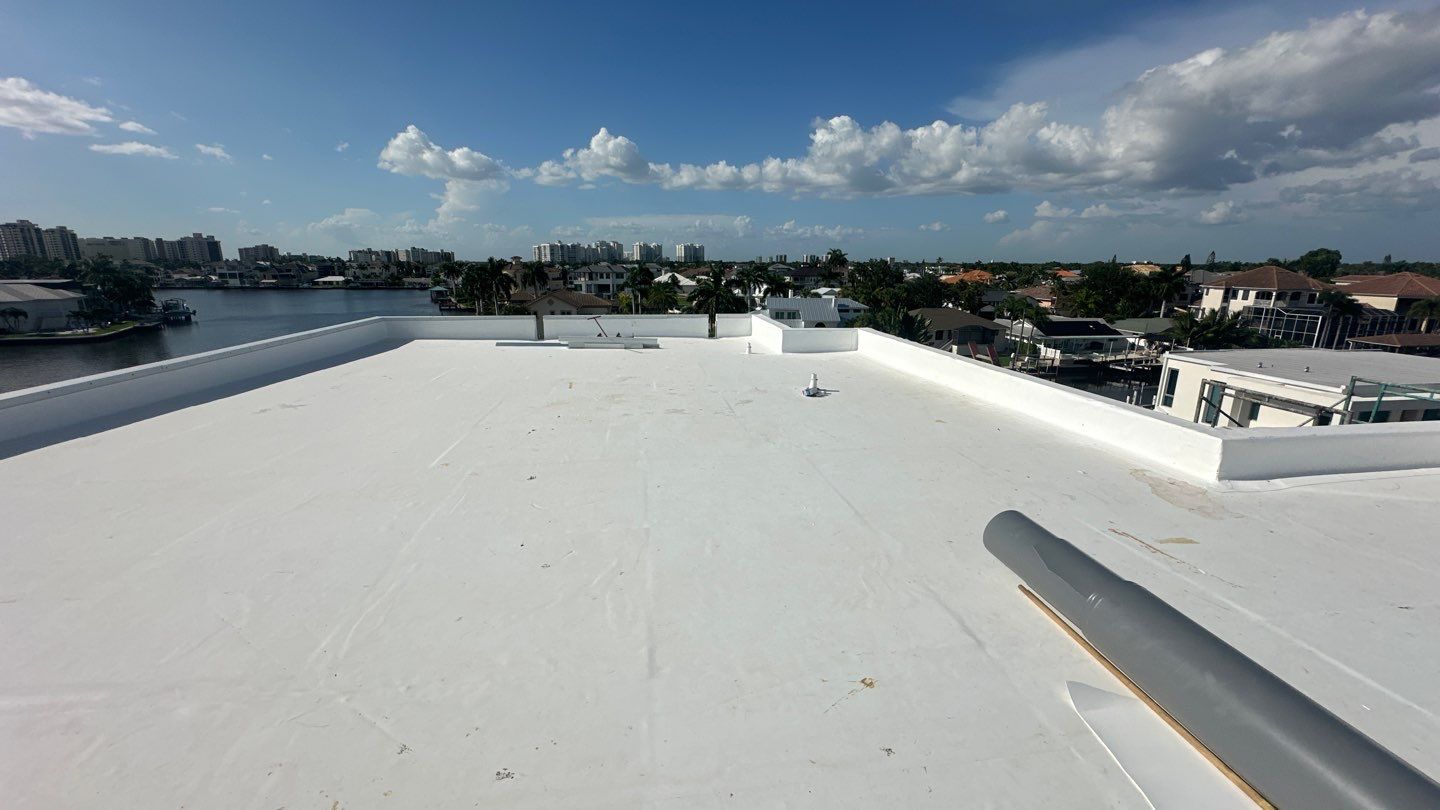 Residential Install of Flat TPO by International Roofing
