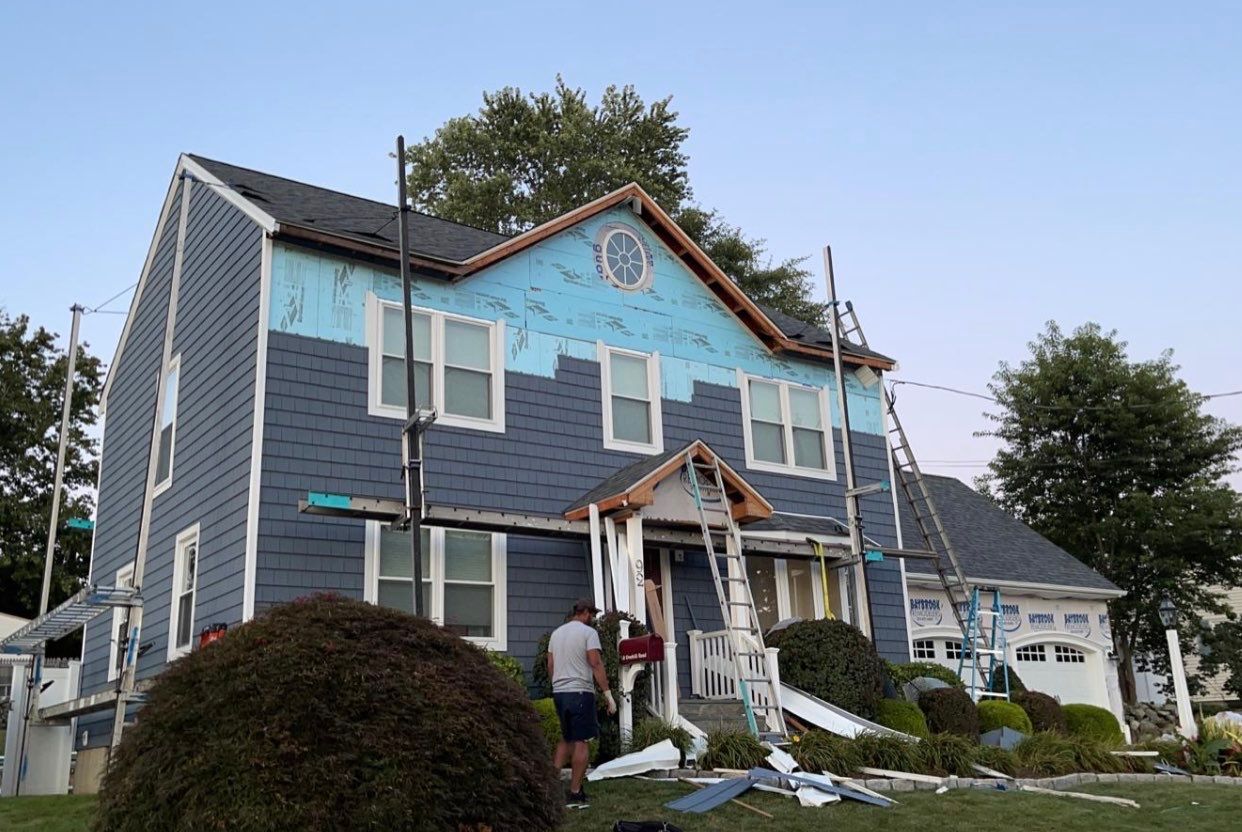 Residential Roofing Installation using Owens Corning TruDefinition & Certainteed Cedar Impressions Pacific Blue by A Plus Exterior