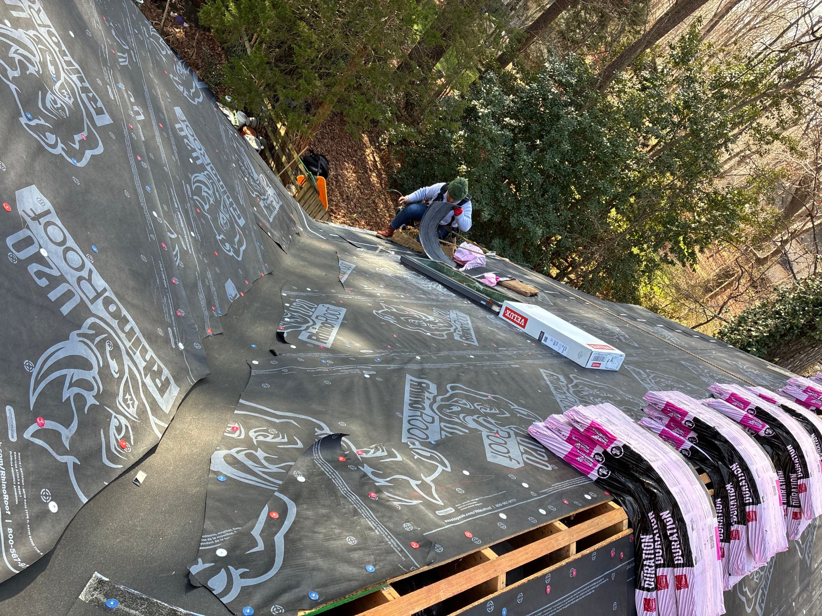 Residential Roof and Skylight Replacement in Wake Forest, North Carolina by Five Oaks Roofing Plus