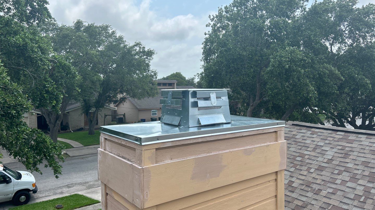 Chimney Cap & Chase Replacement using Galvanized Chimney Cap & Chase by Lighthouse Roofing