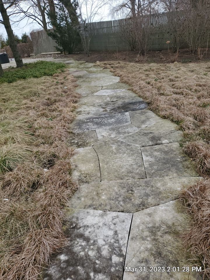 Evanston, IL stone patio cleaning by Northern Power Washing LLC.