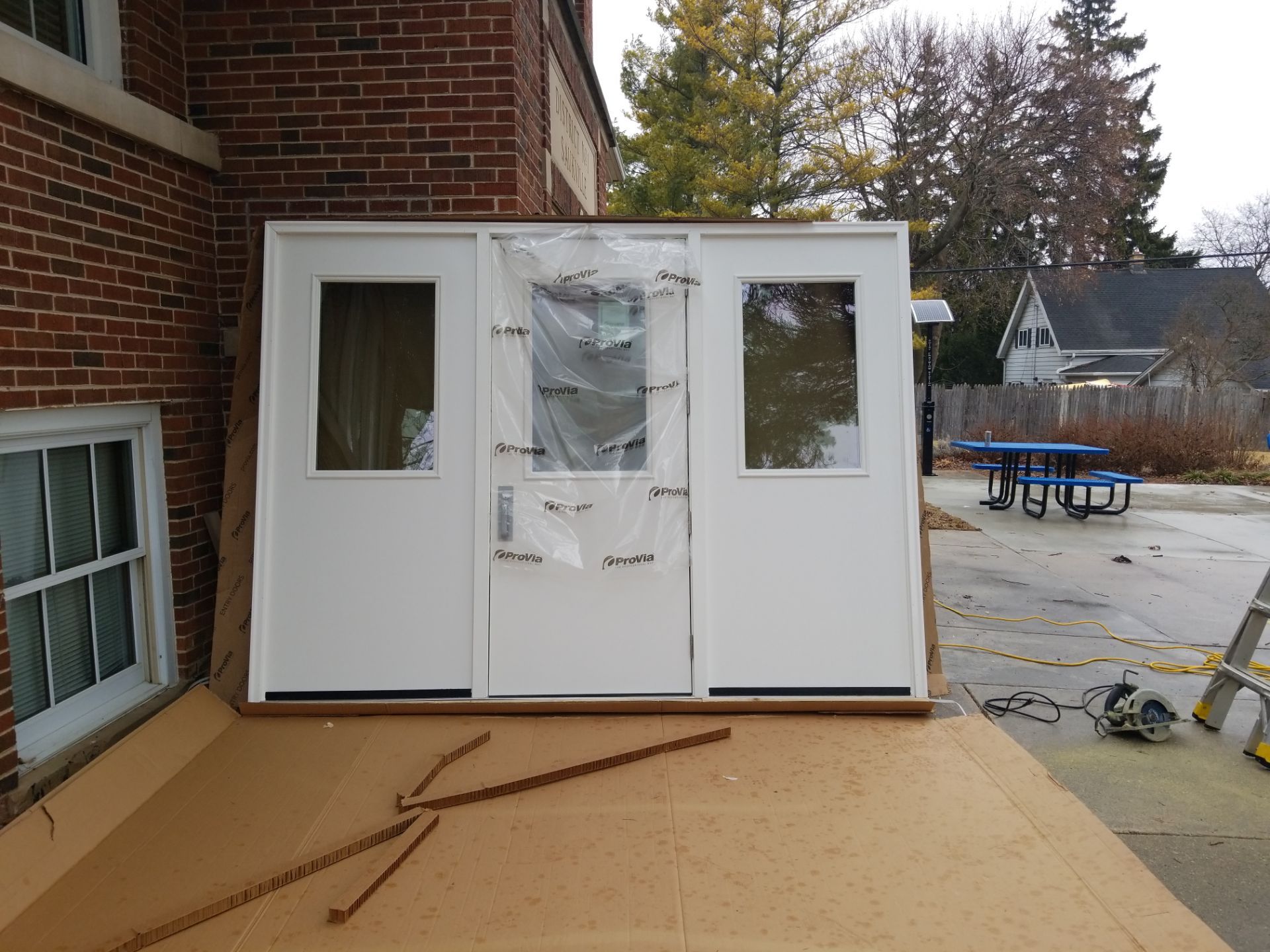Commercial Entry Door Installation at Grafton Local Library by Stendahl Services