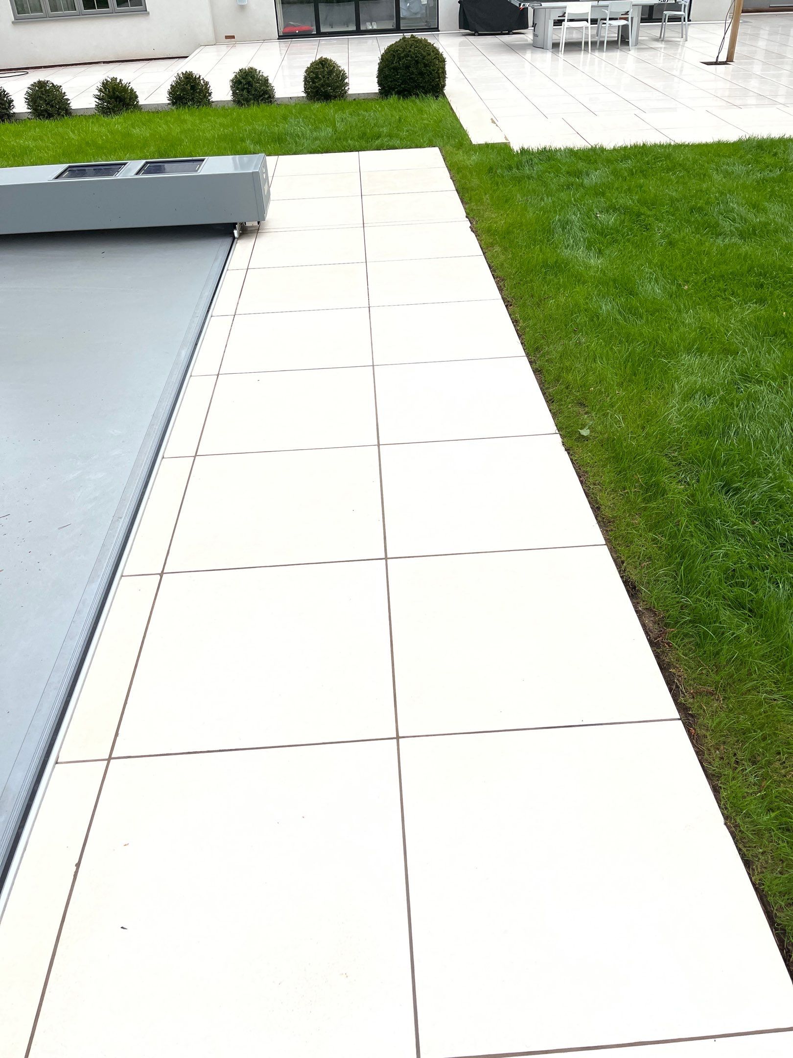 Porcelain Patio Clean using Honda 15lpm Low Pressure Washing Machine by Ges Exterior Cleaning ltd