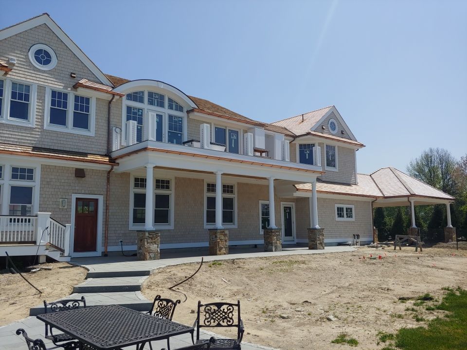 Gutter Installation using 6" Half Round Copper Gutter in East Sandwich, MA by Gutter Pro Enterprises