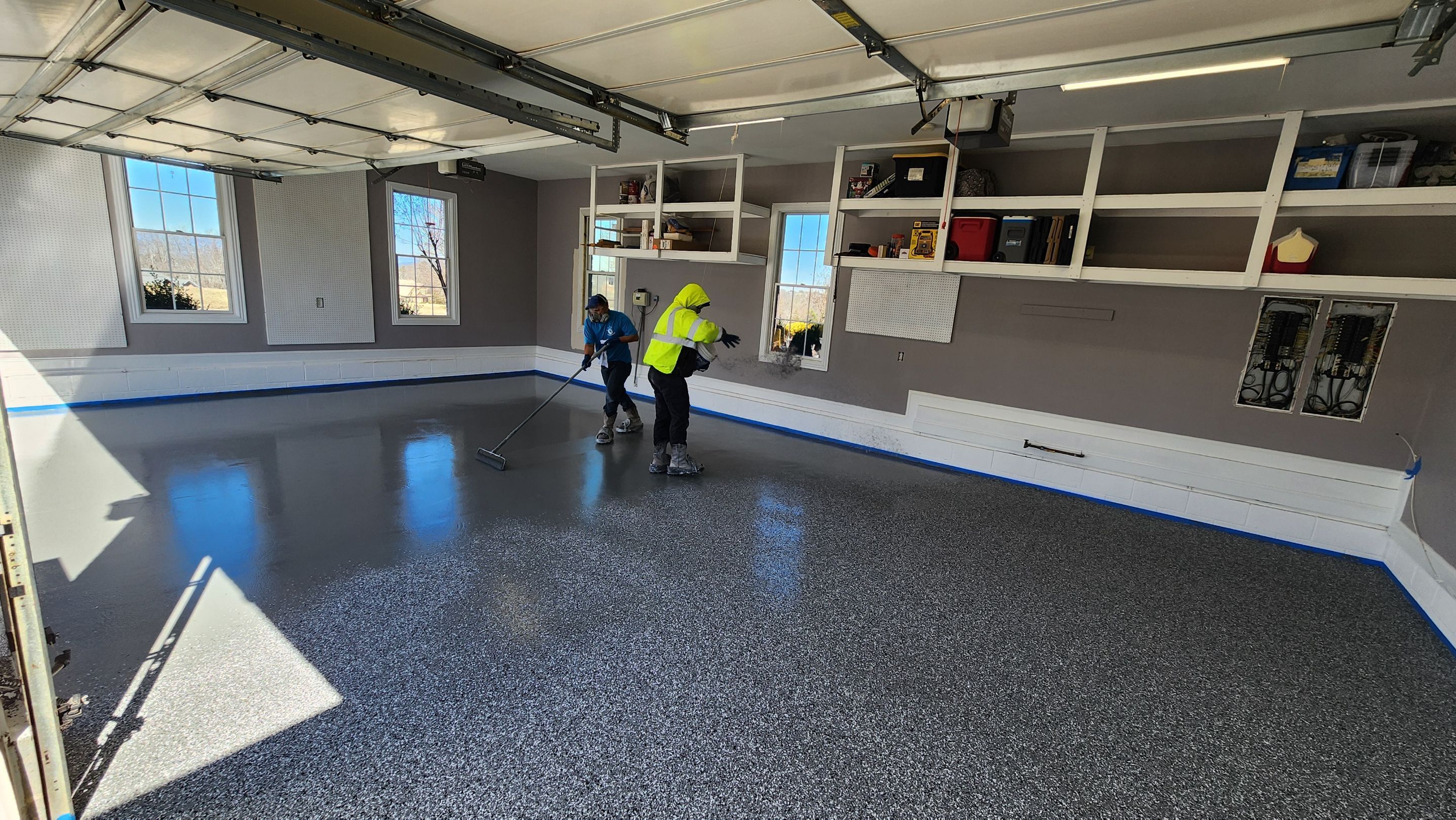 Garage transformation using Wombat flake by Opus Renovations 