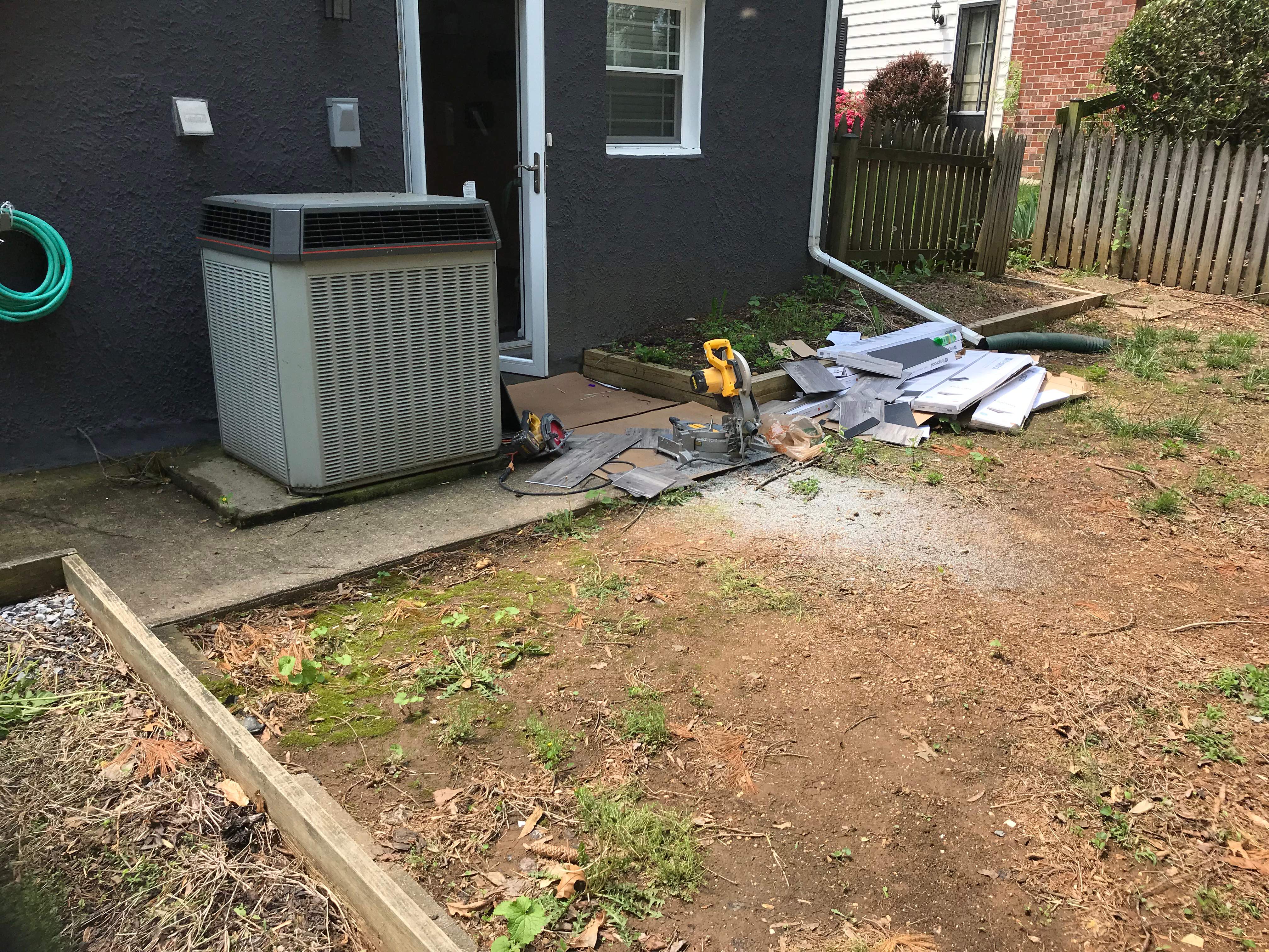 Exterior Repair using Concrete Pad/ walkway by Alpha Design Services