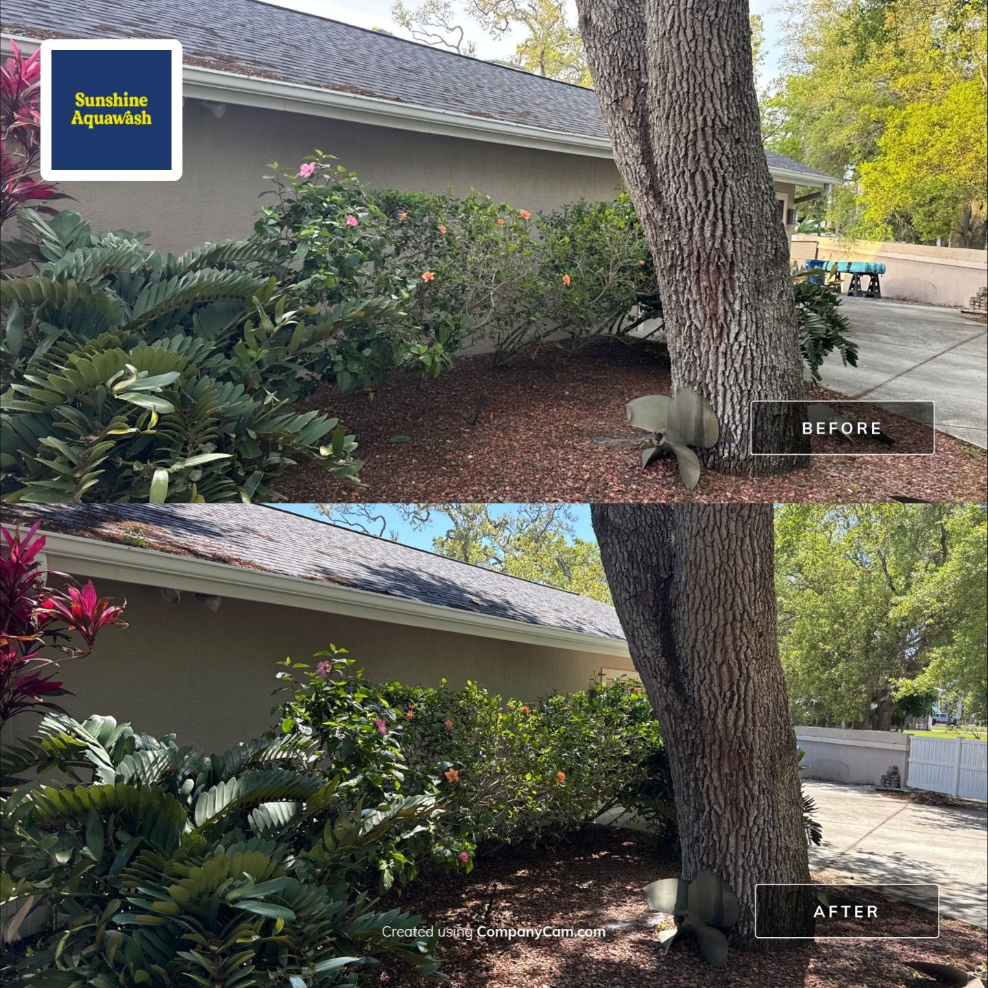 Large House Wash & Pool Cage Cleaning with Heavy Mud Dauber Nest Removal – Bradenton, FL 34209 by Sunshine AquaWash