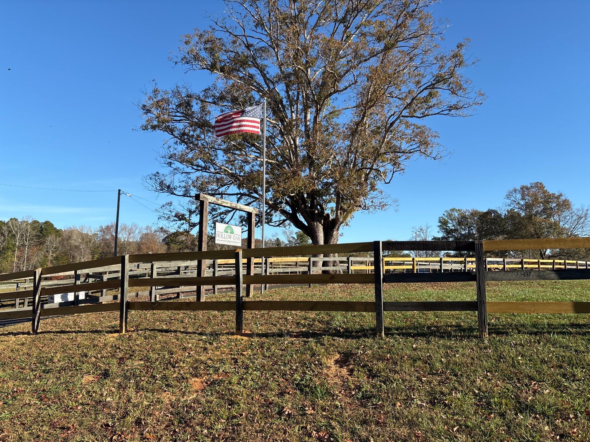 Fence Staining (Farm in Durham NC) by GonzalezPainters & Contractors Inc 