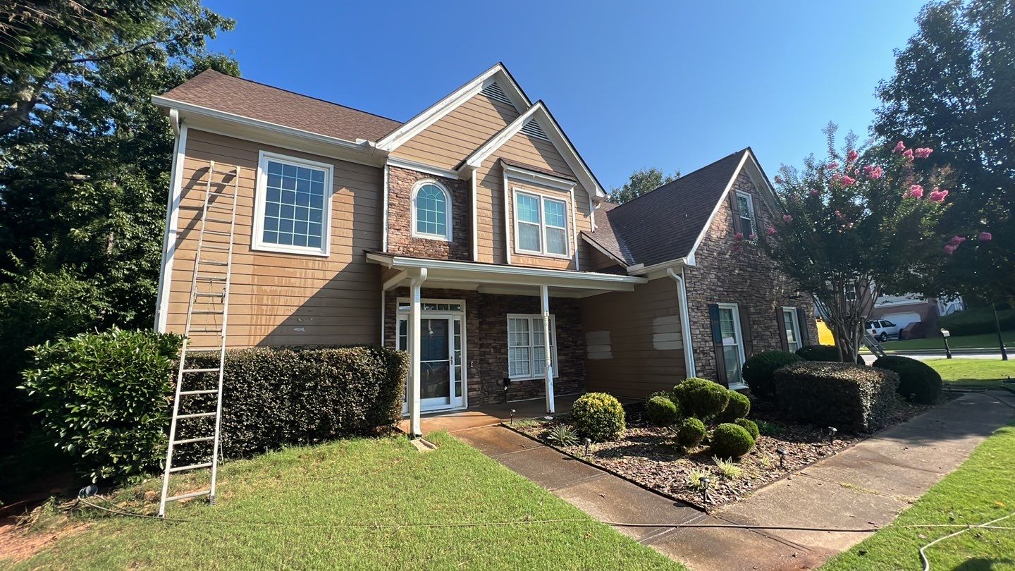 Full Exterior House Painting and Trim Refresh in Acworth by Swift Home Renovations
