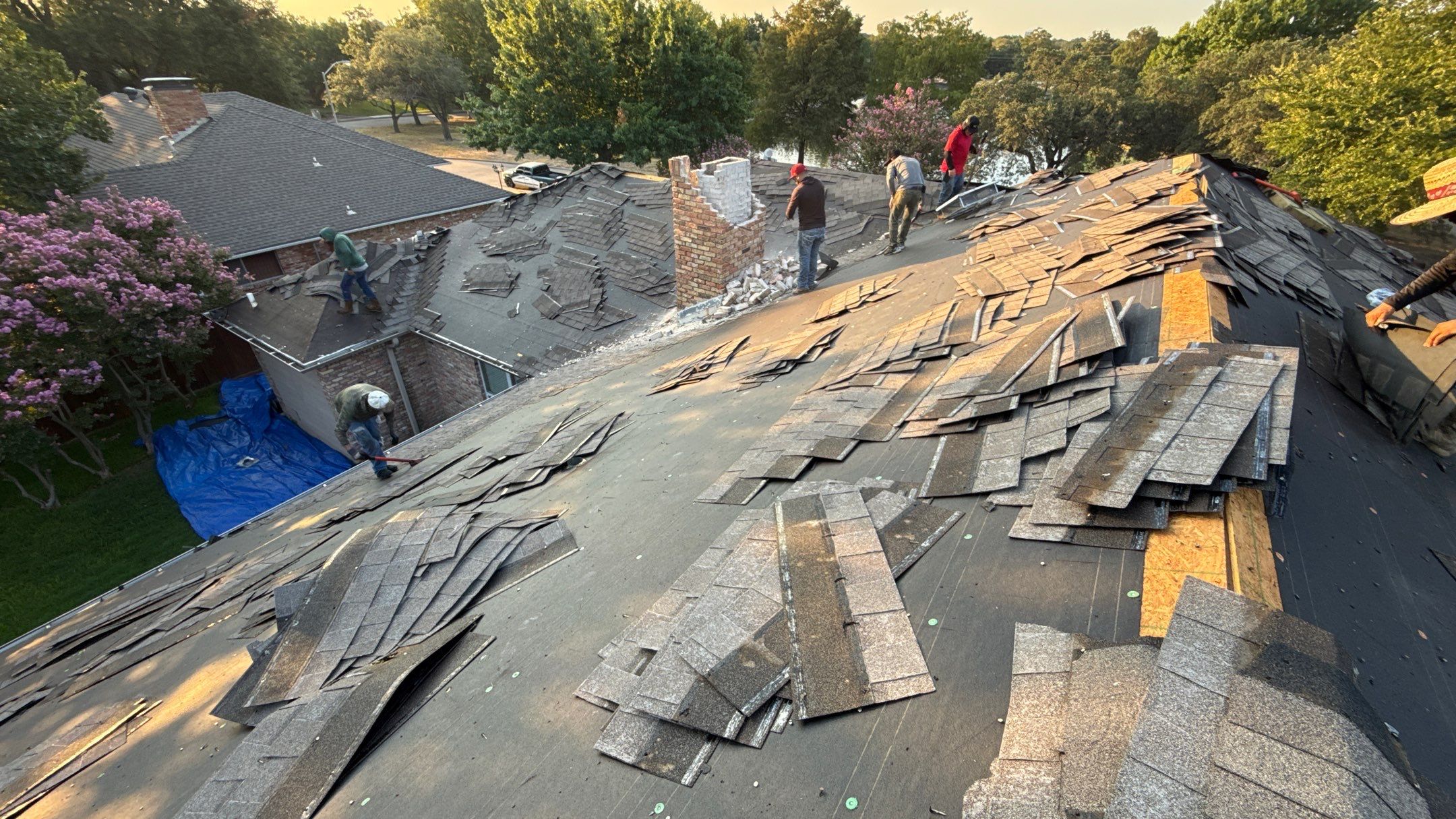 Full Roof Replacement in Dallas Featuring Tamko Titan Weathered Wood Shingles by Armor Roofing | Exteriors