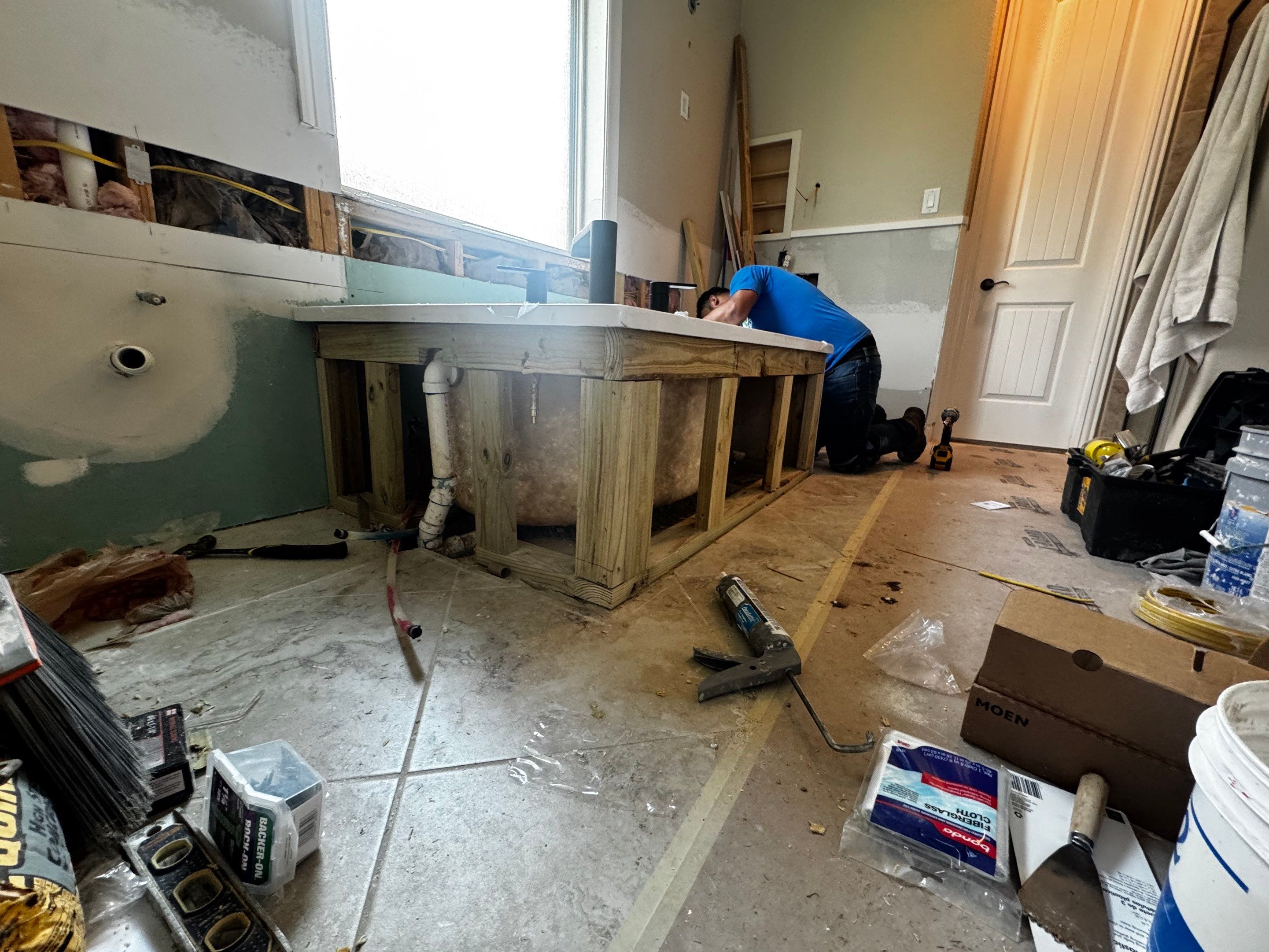 Hidden Plumbing Leak & Bathroom Restoration โ Tomball, TX by MaxResto