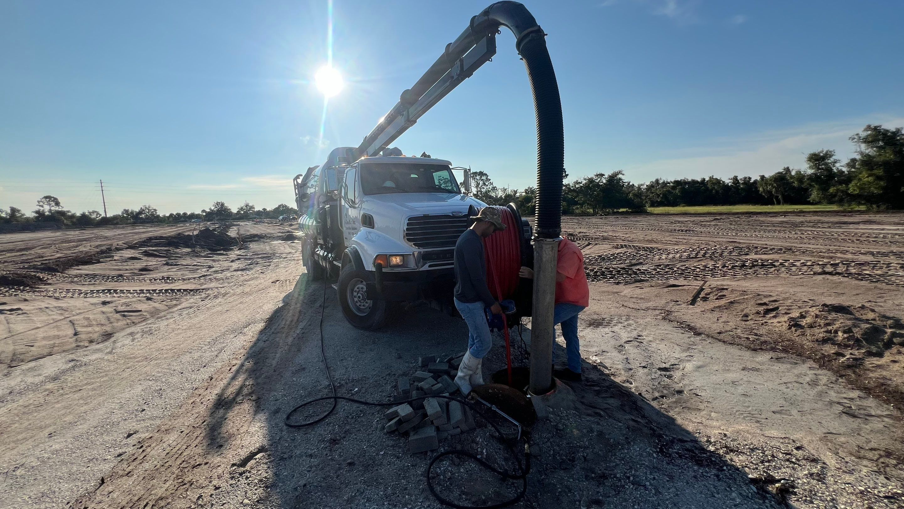 New Community Construction Sewer System Cleaning by APS Power & Water