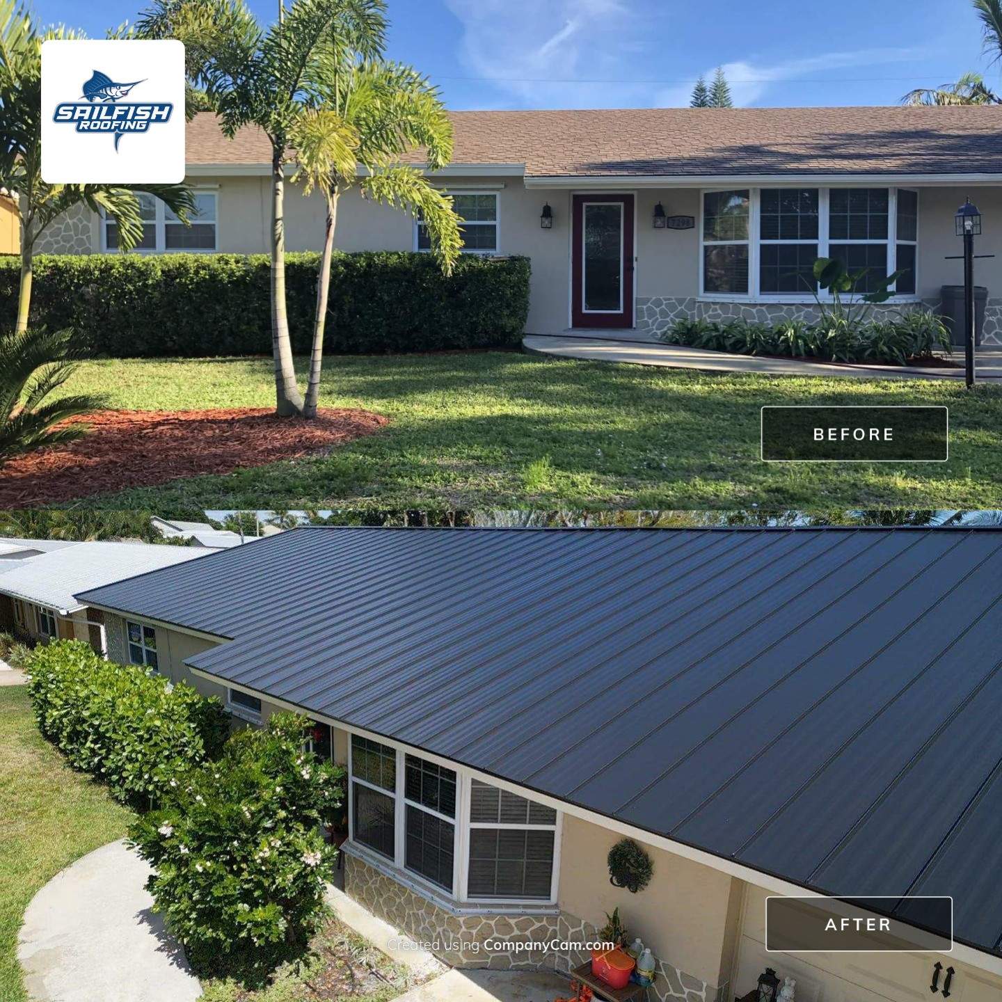 Kynar (Color Coated) Standing Seam Metal Roof Replacement by Sailfish Roofing
