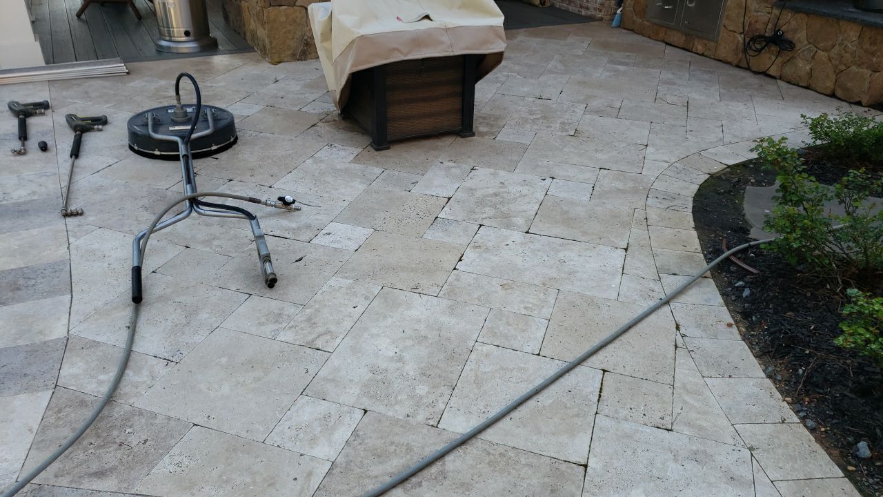 Gutter Cleaning using water by Power Wash Masters LLC