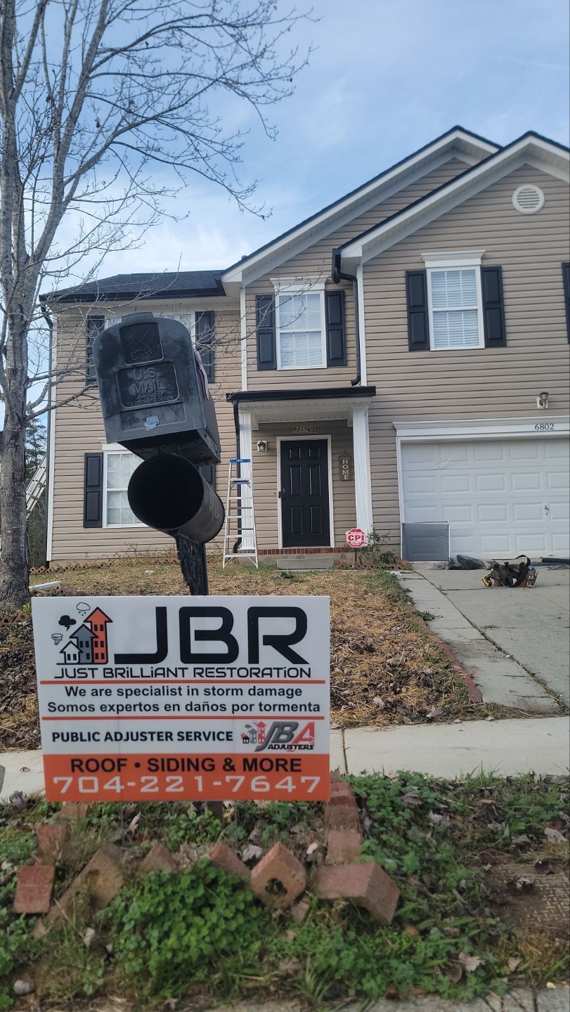 Roof replacement by hail damage by Just Brilliant Restoration JBR