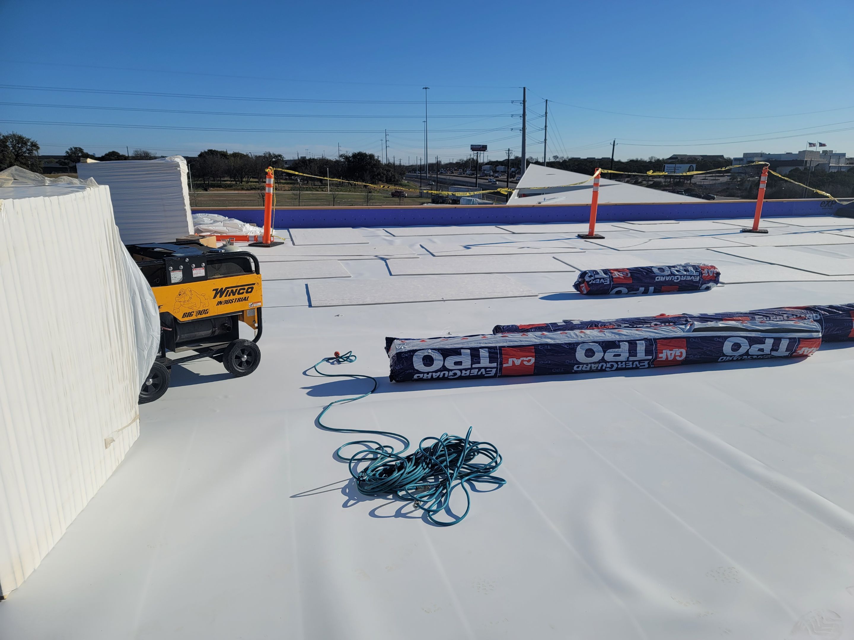 Bank of America Commerial Roof Installation using GAF TPO in Austin, TX by Roof Experts