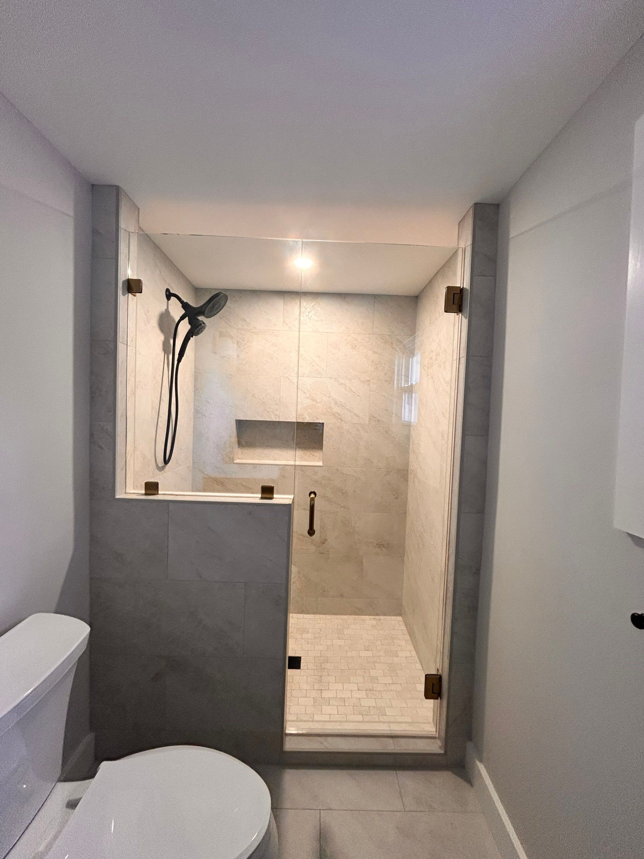 Shower using Tempered Shower Glass by Cheshire Glass Company