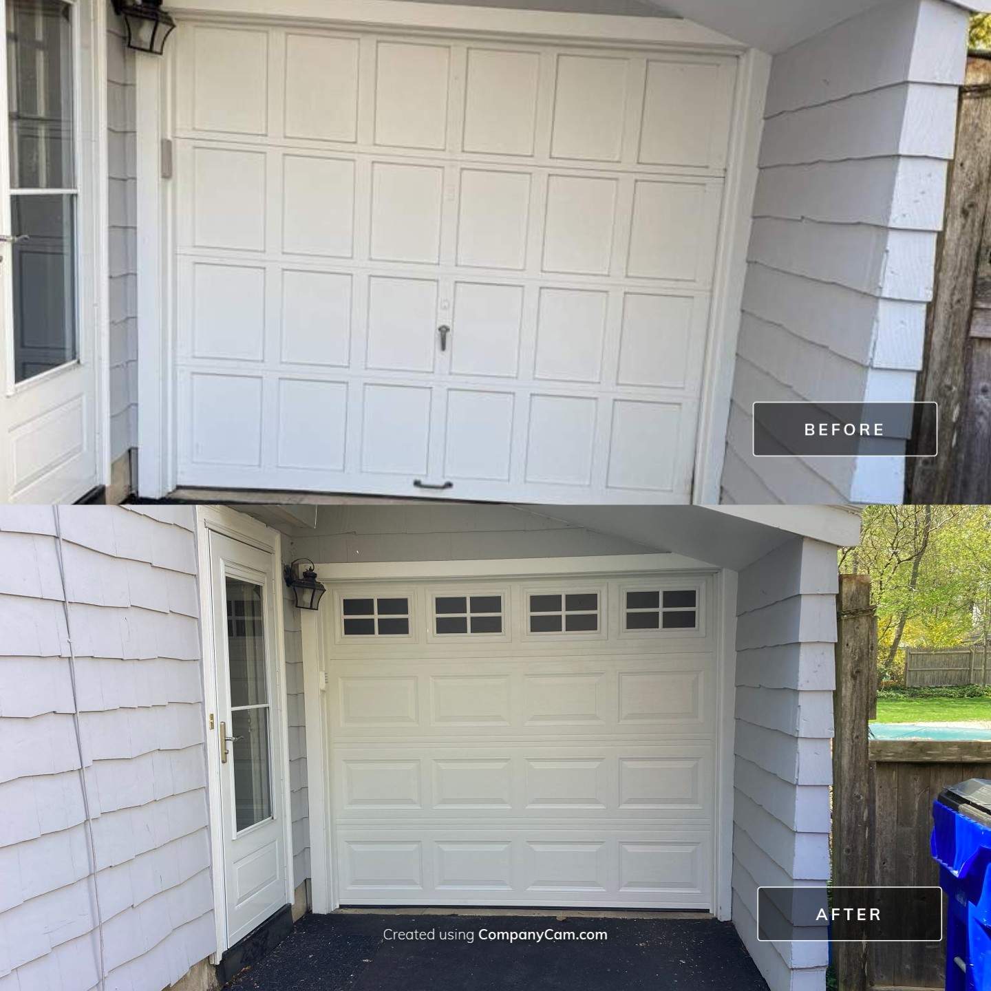 Clean & Classic Garage Door Upgrade by DiGiorgi Roofing and Siding Inc