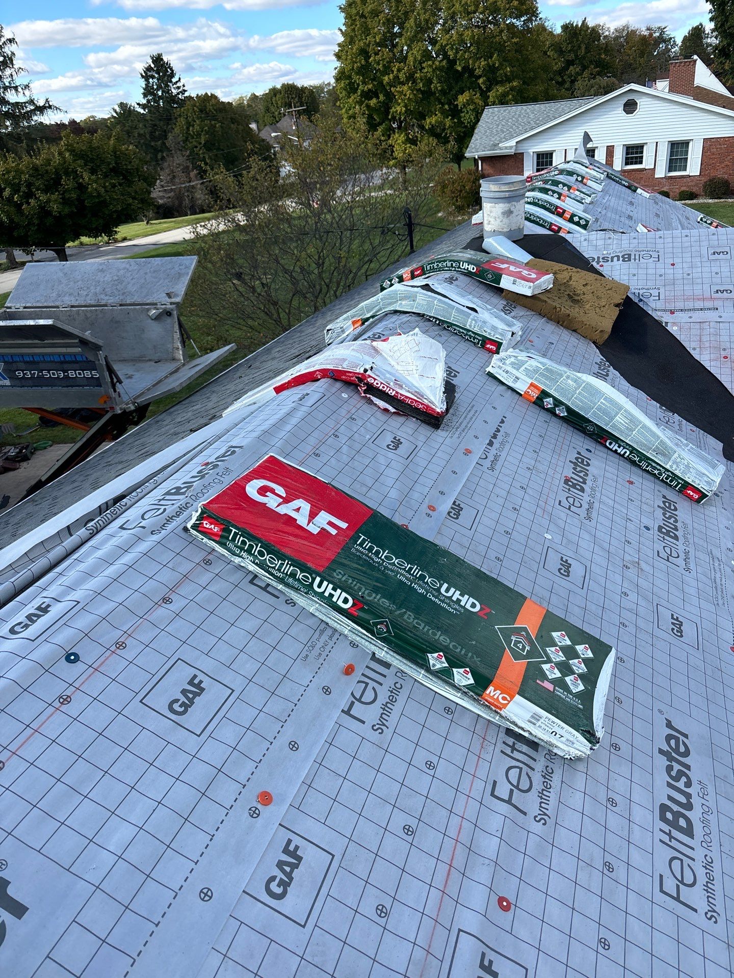 Residential Roofing Installation using Timberline UHDZ Shingles - Pewter Gray by RoofX 