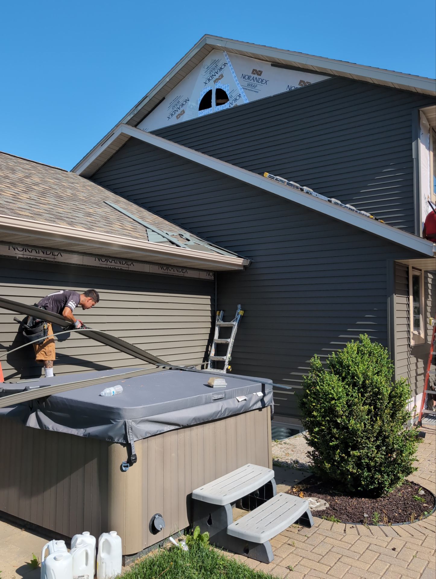 Bye Bye Cedar Siding ! Hello Misty Shadow!  by Gellings Roofing & Siding