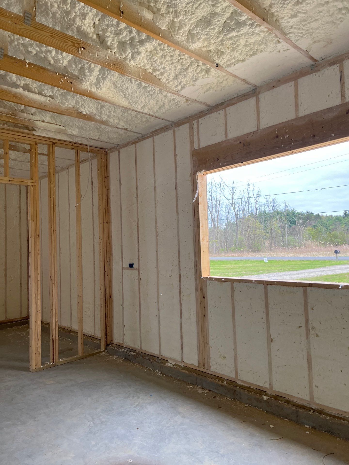 New Construction using open cell spray foam by NYS Foam & Energy