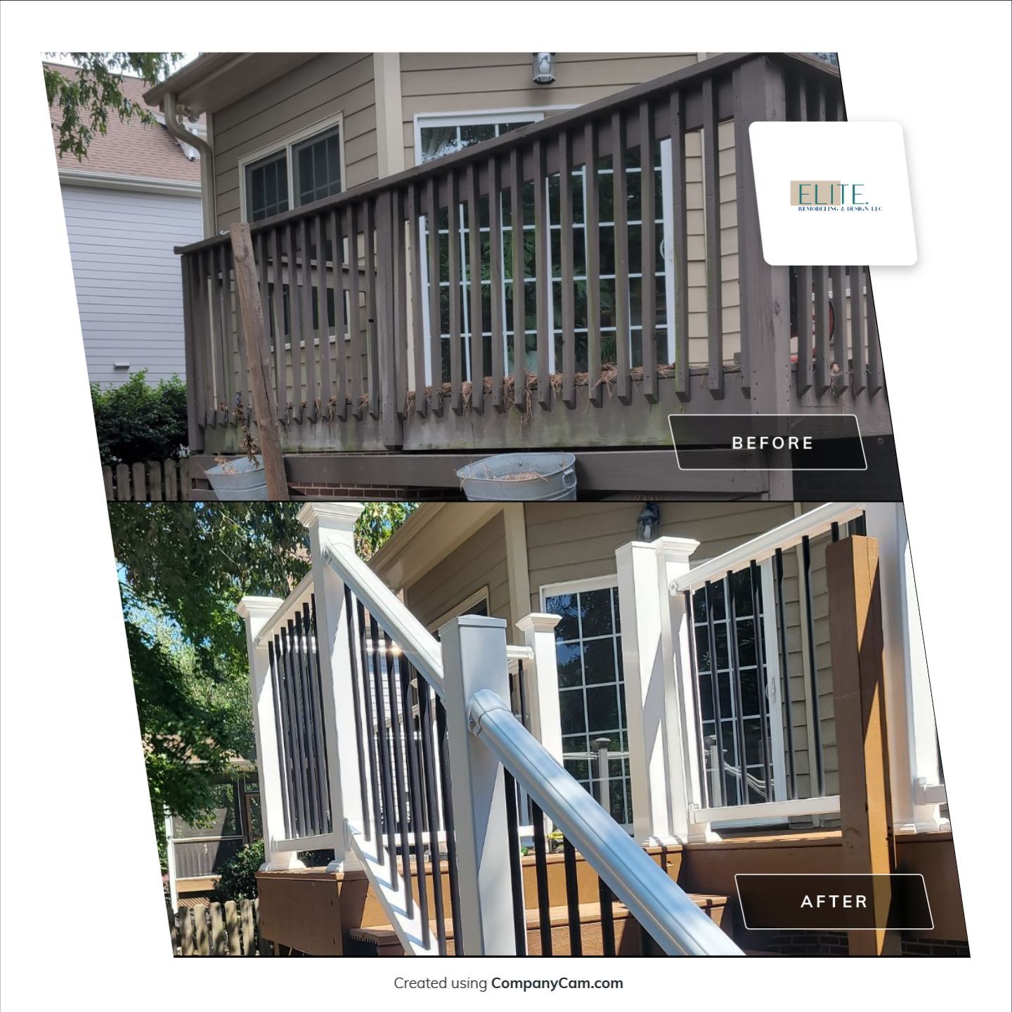 Fuquay-Varina Outdoor Upgrade – Composite Deck & Paved Landing by Elite Remodeling and Design LLC