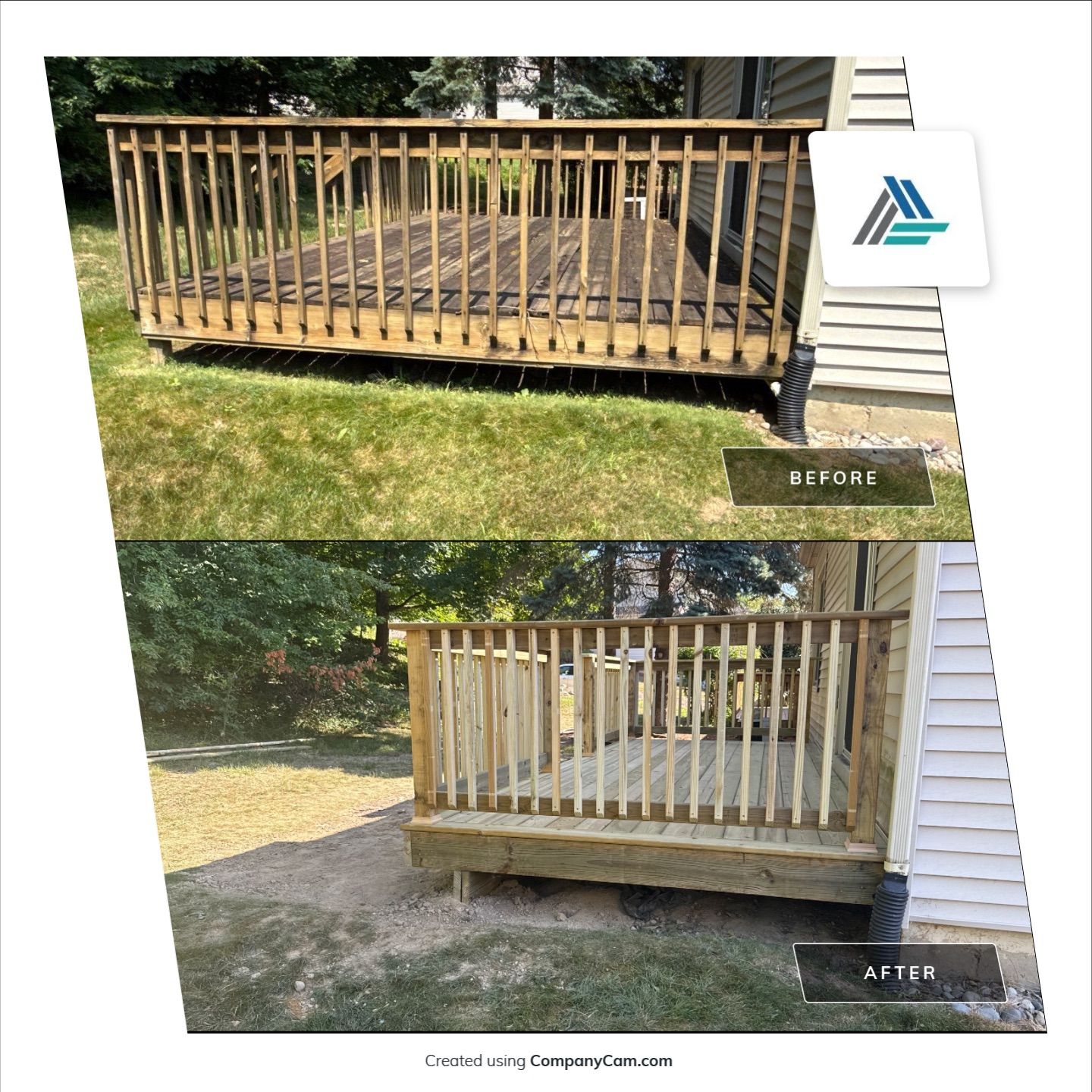 Custom Pressure-Treated Wood Deck Replacement in Lansing by Acme Exteriors