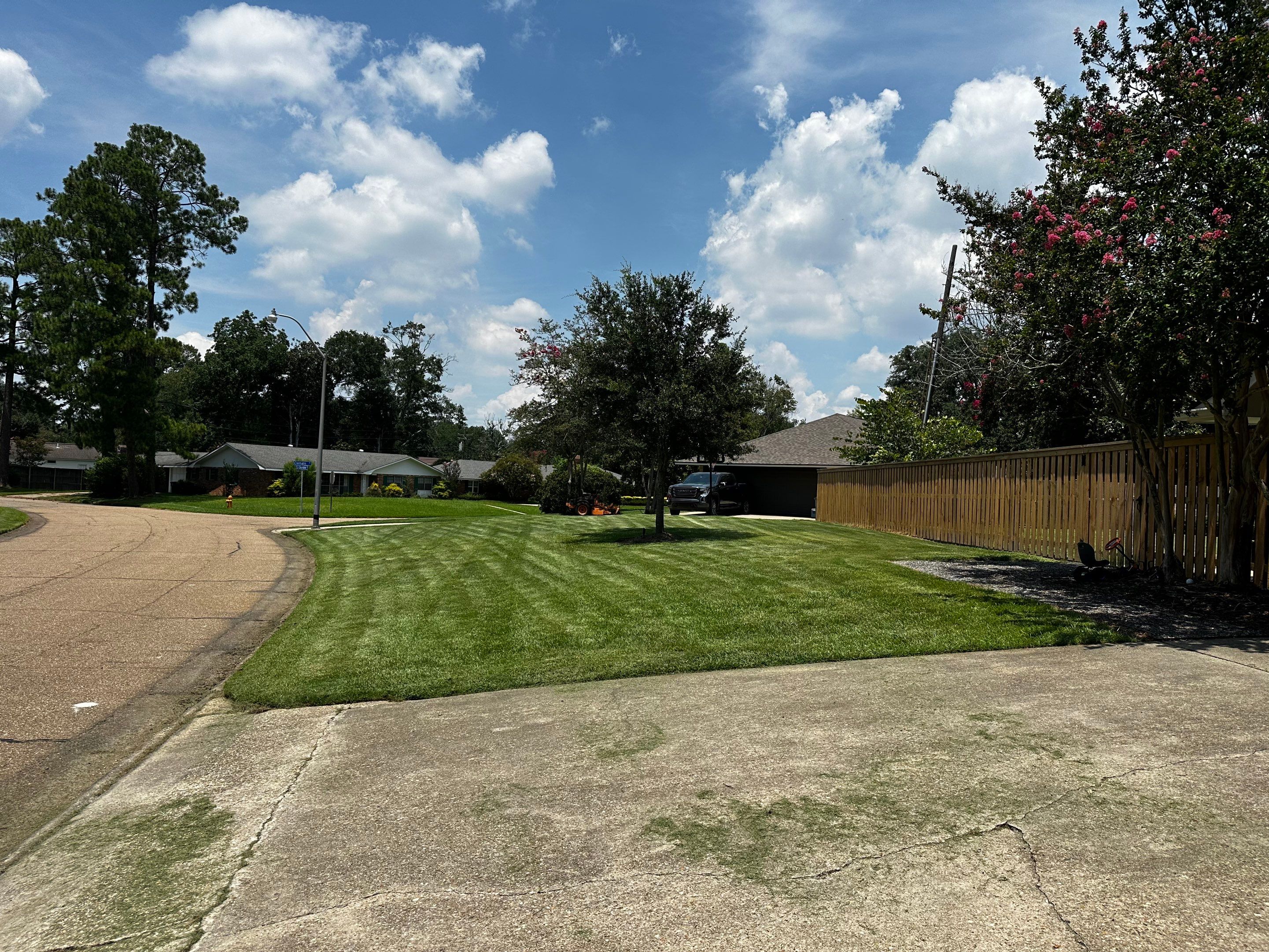 RESIDENTIAL LAWN MAINTENANCE: *OPTIONAL* VAC & BAG GRASS CLIPPINGS AND DEBRIS WITH SCAG GRASS CATCHERBAGGING GRASS CLIPPINGS AND DEBRIS WITH SCAG GRASS CATCHER by CutScape, LLC.