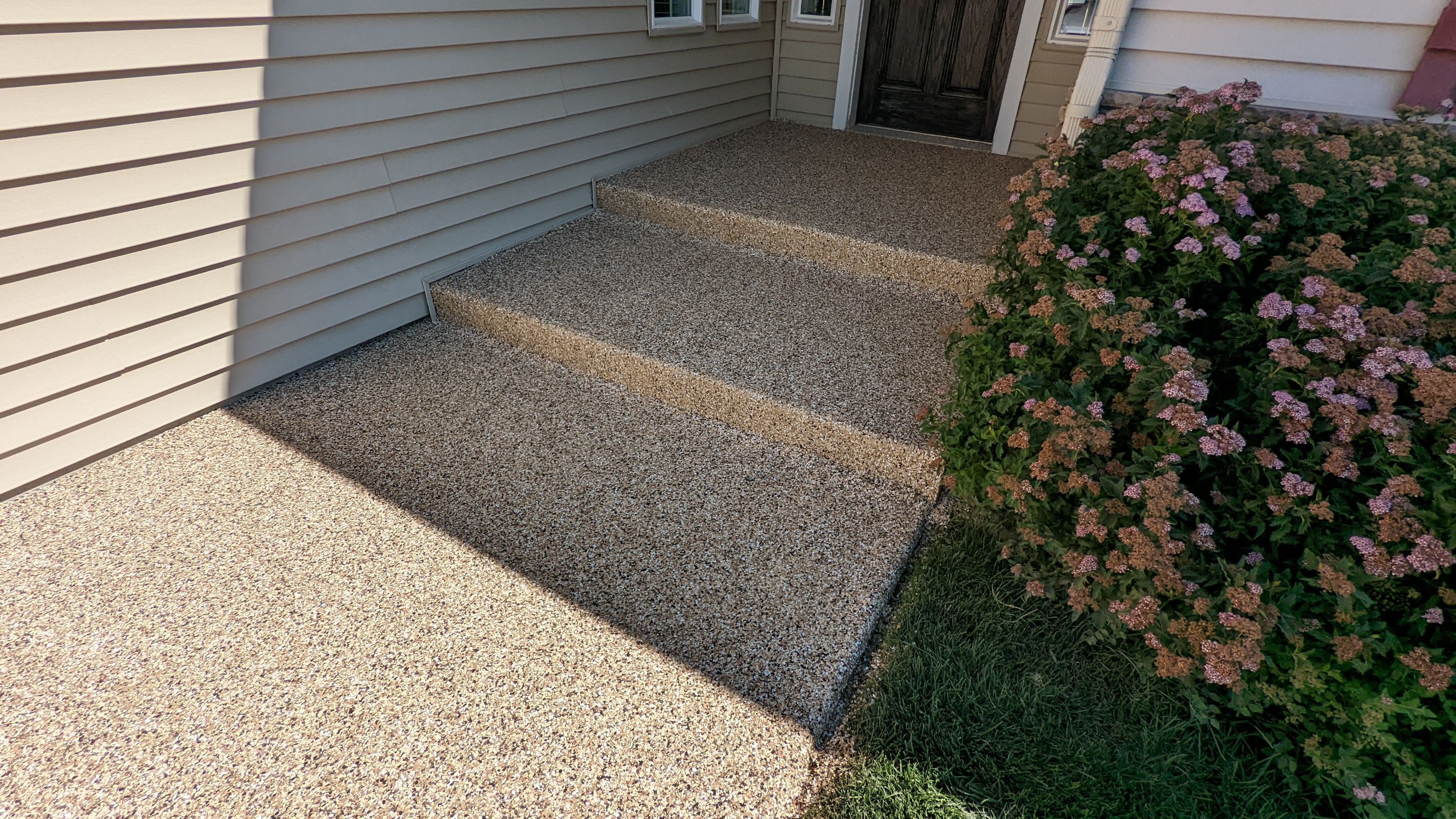 Patio Transformation using Sandstone by Croc Coatings, LLC
