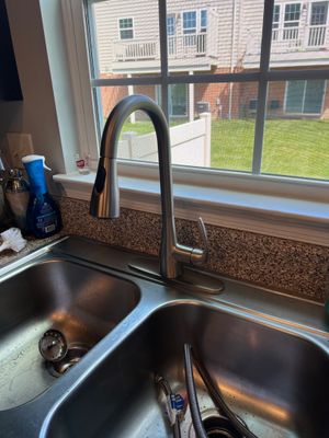 Plumbing Faucet Replacement using Moen Hi-Arc Faucet with Single Lever Control