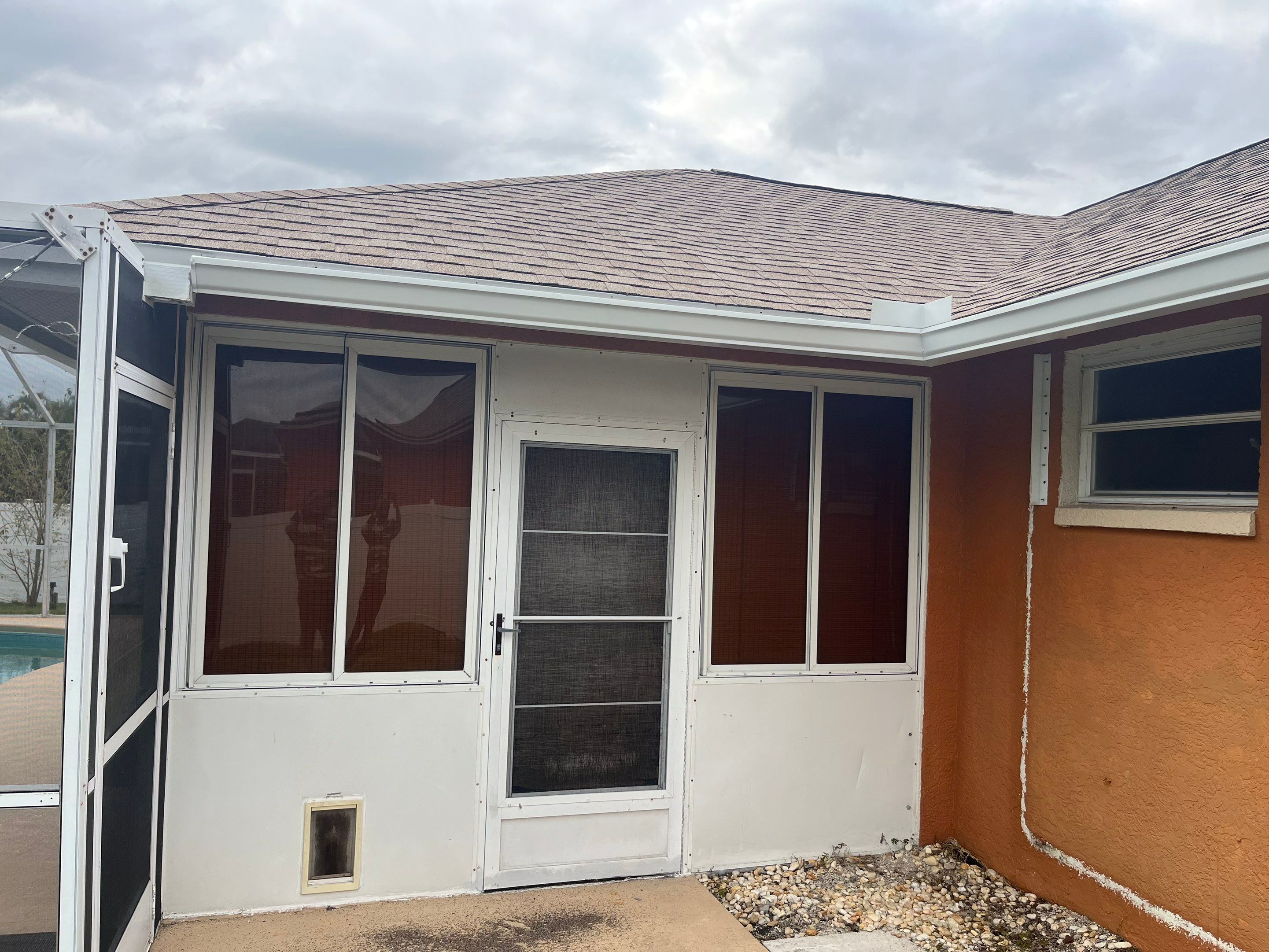 White 6-Inch Seamless Gutters in Cape Coral FL by Gutter Professors