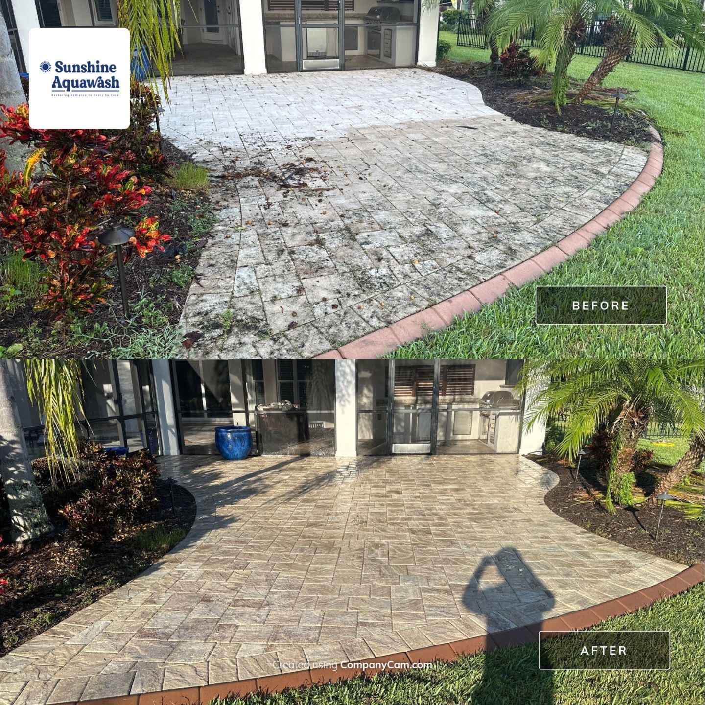 Paver Patio/Lanai & Driveway Cleaning in Winding River, Bradenton, FL | Sunshine AquaWash by Sunshine AquaWash
