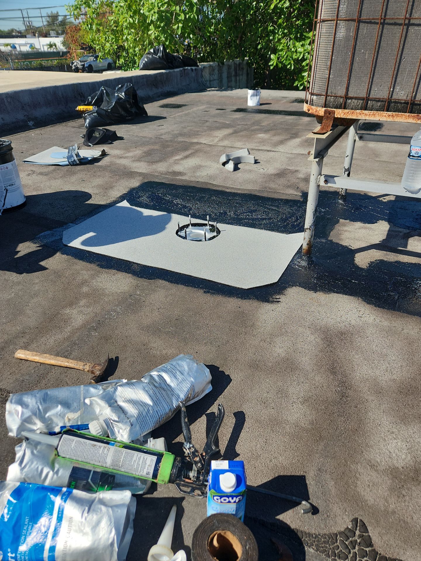 Flat Roof Repair on Commercial building in Fort Lauderdale by Aastro Roofing