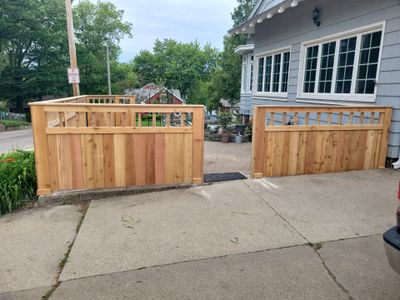 Custom Cedar Patio Fence in Waterloo
