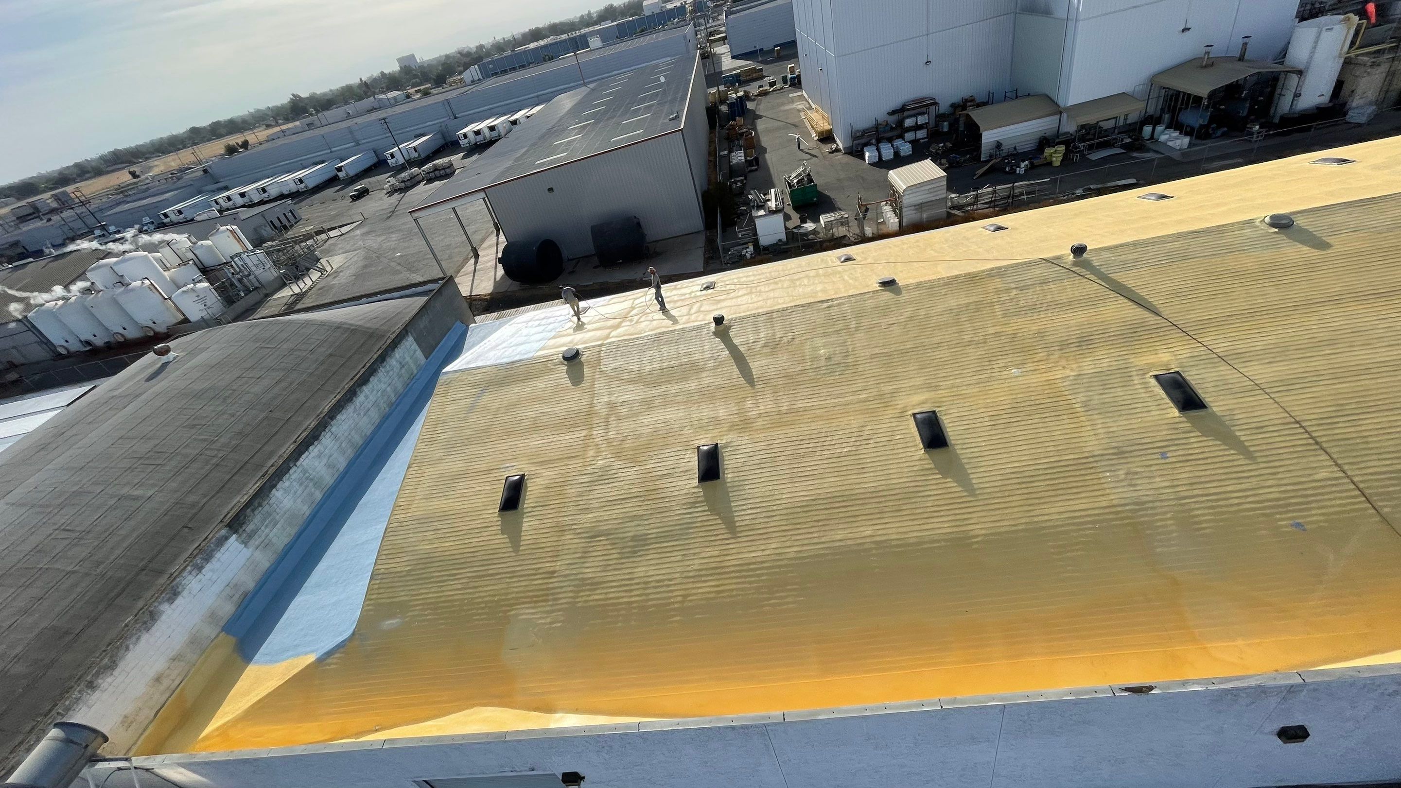 Spray foam and coatings using Polyurethane spray foam by Straight Edge Roofing Inc