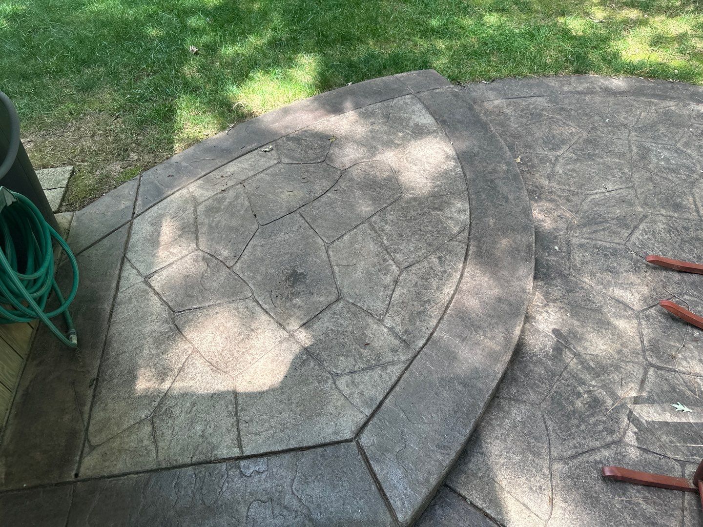 Stamped Concrete and Weathered Deck by DuraSeal