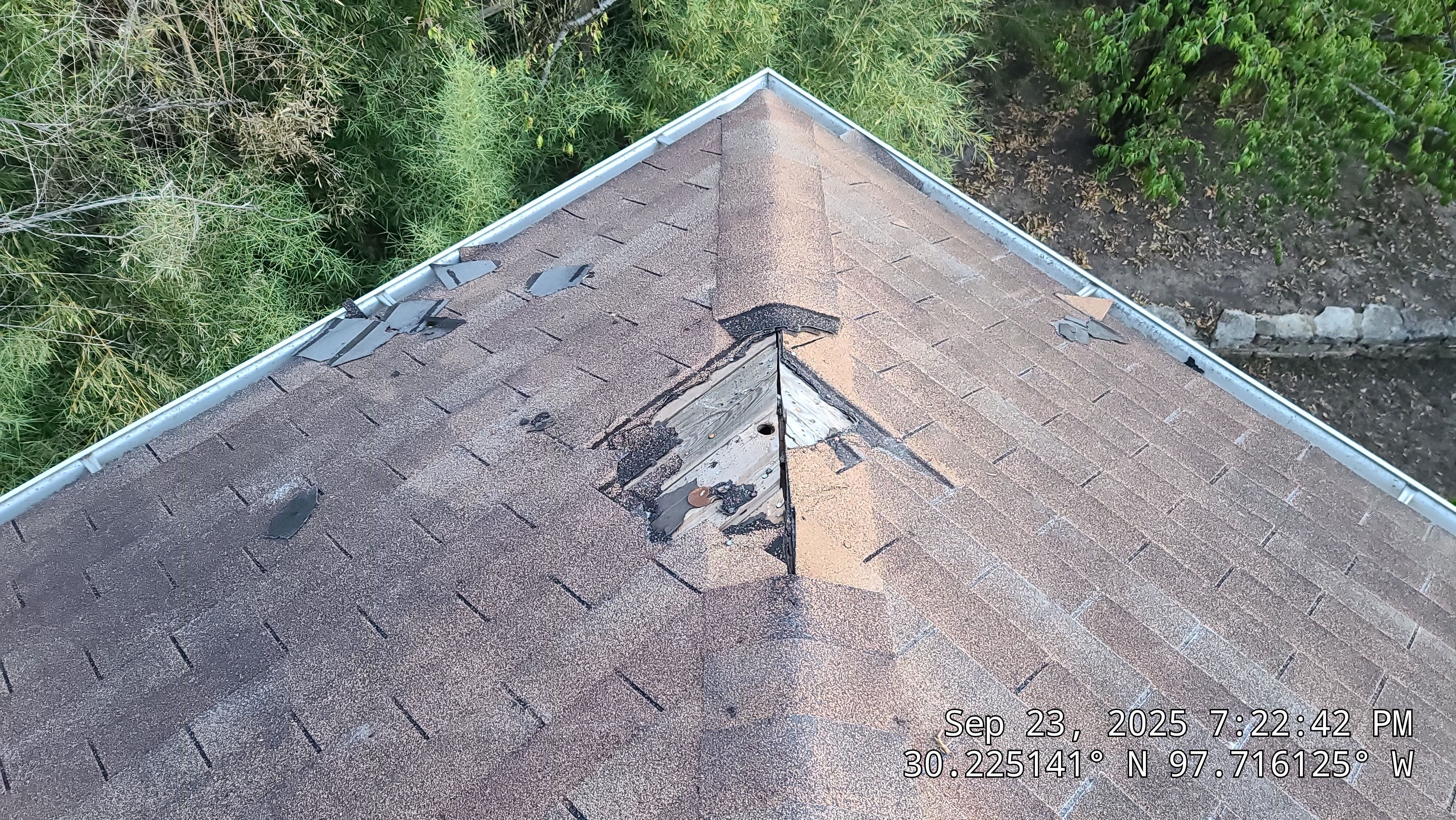 Asphalt Shingle Roof Repair and Decking Replacement in Austin by Caliber Restoration LLC